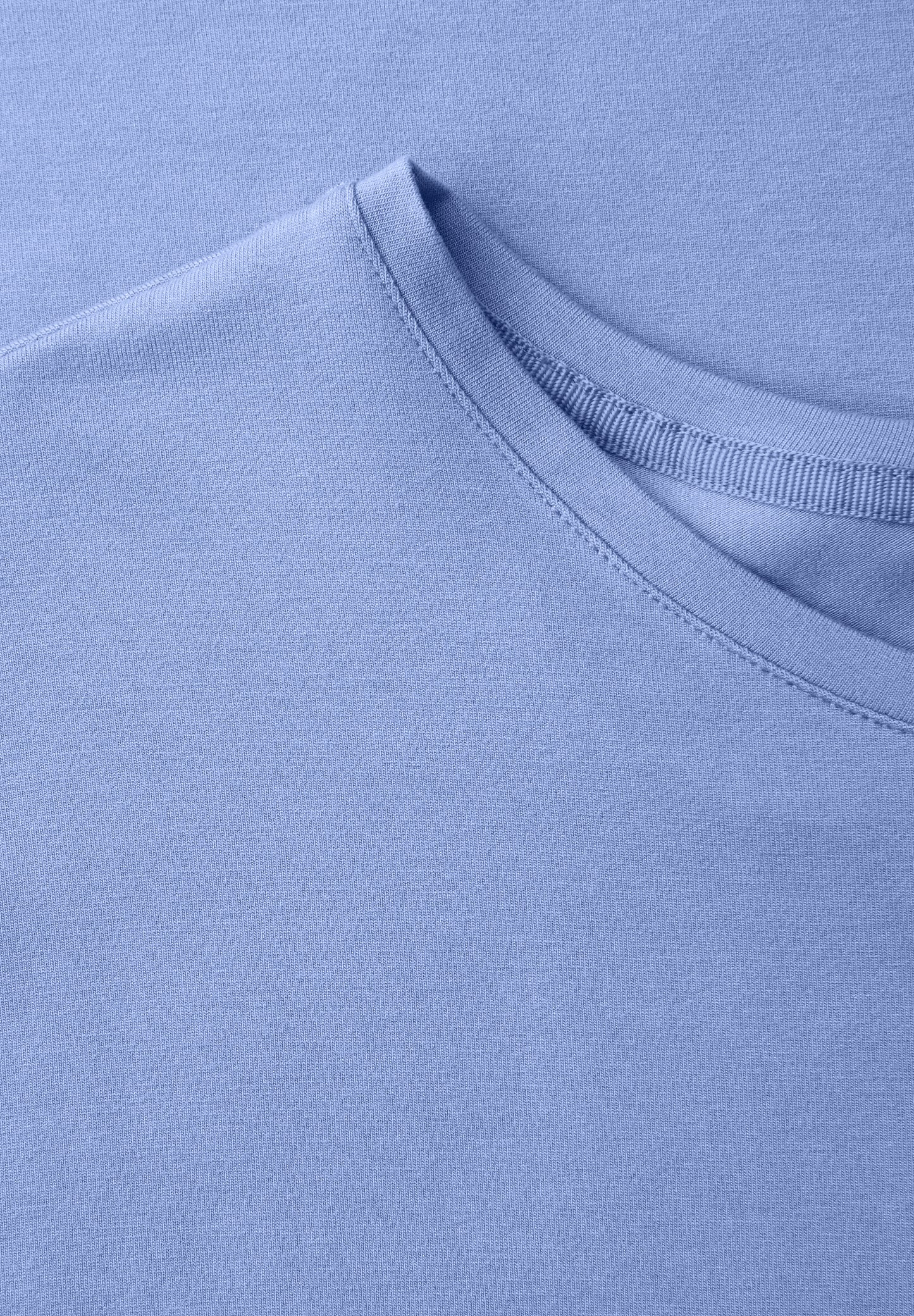 Street One - Basic T-Shirt mit Dropped Shoulders - Farbe: drift blue