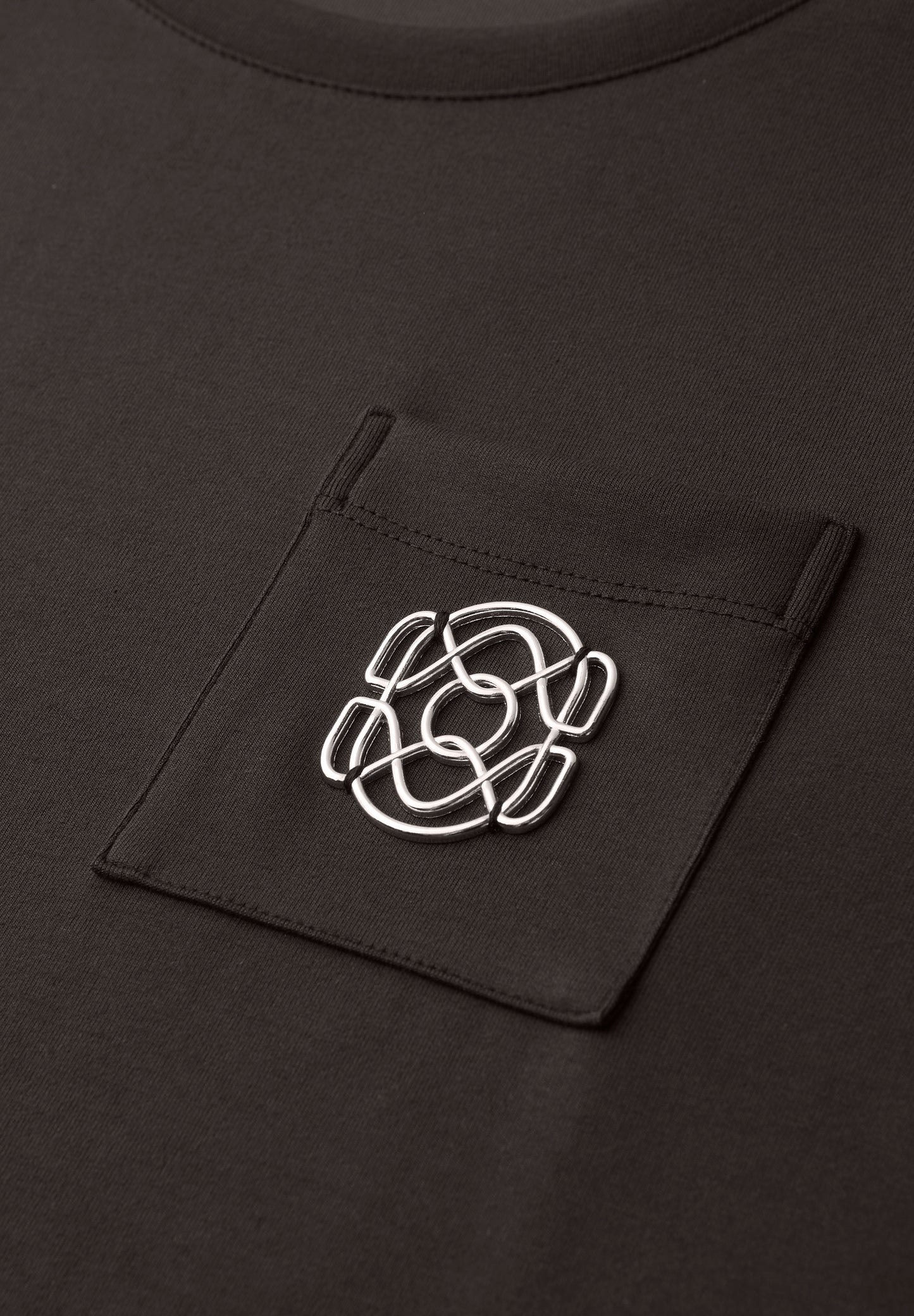 Street One - T-Shirt mit Rundhals und Deko-Detail - Farbe: espresso brown