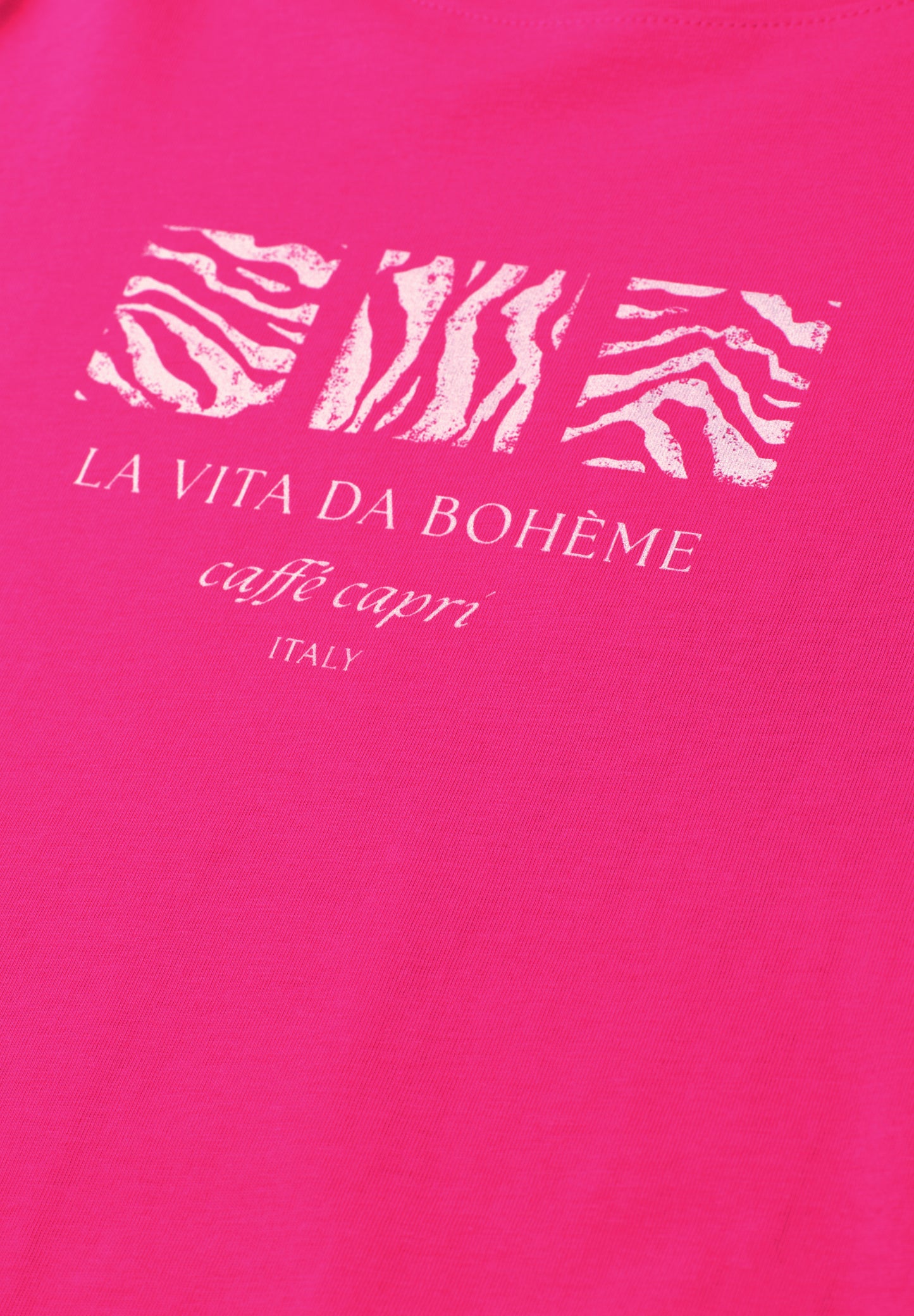 Street One - Basic T-Shirt mit Rundhals und Print - Farbe: magenta dream