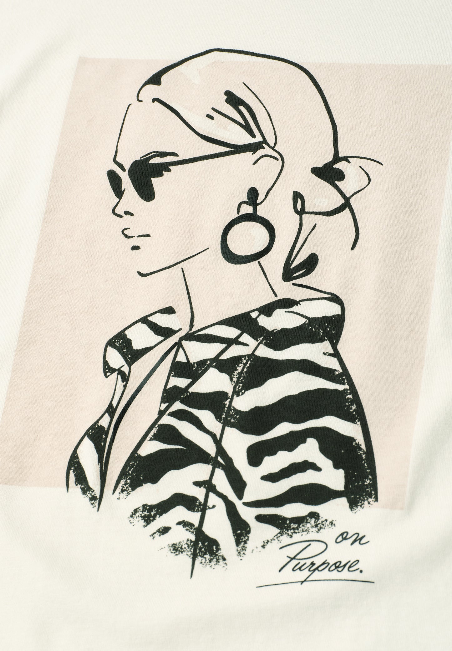 Street One - Dropped Shoulder Shirt mit Print - Farbe: off white
