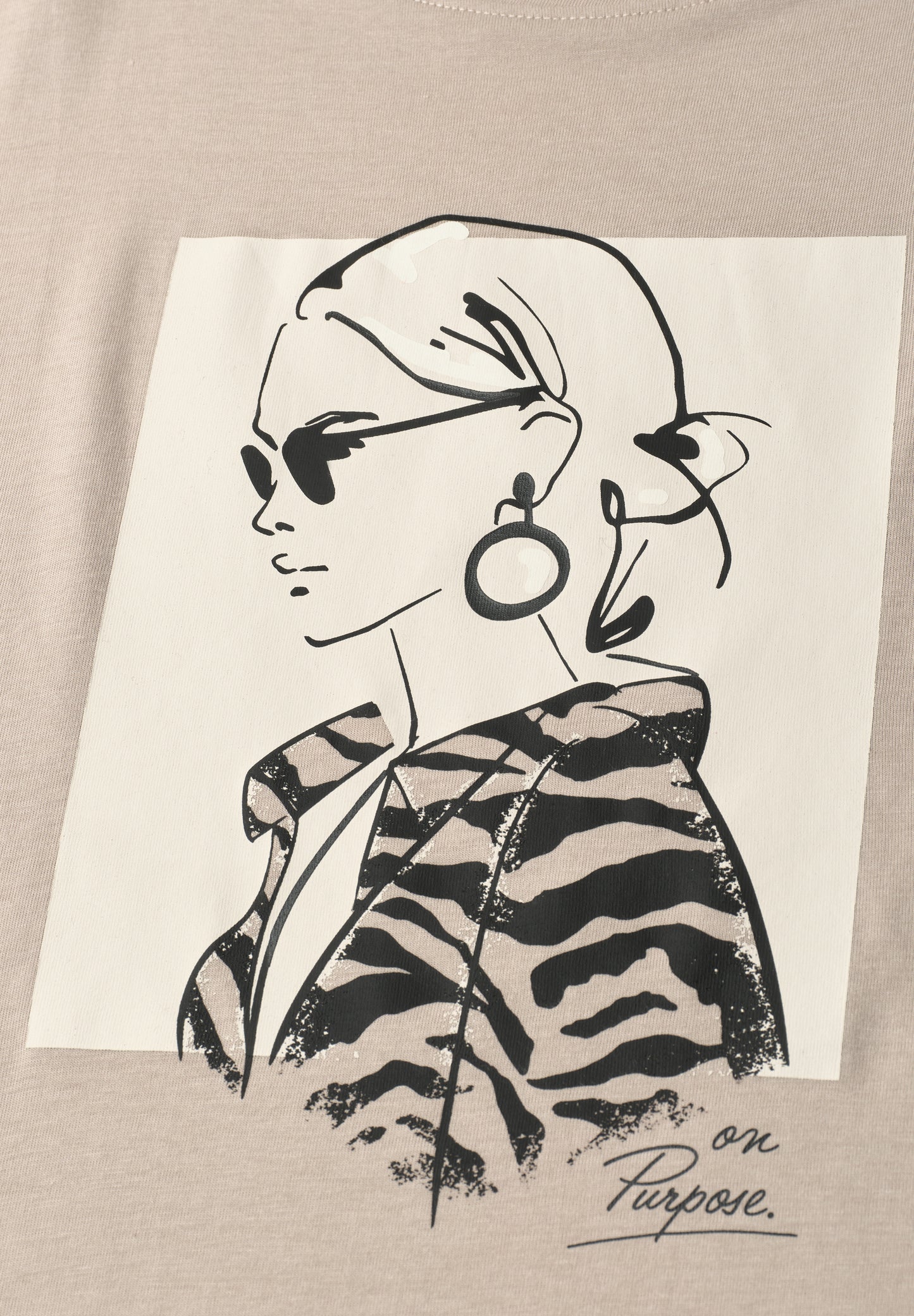 Street One - Dropped Shoulder Shirt mit Print - Farbe: clay sand