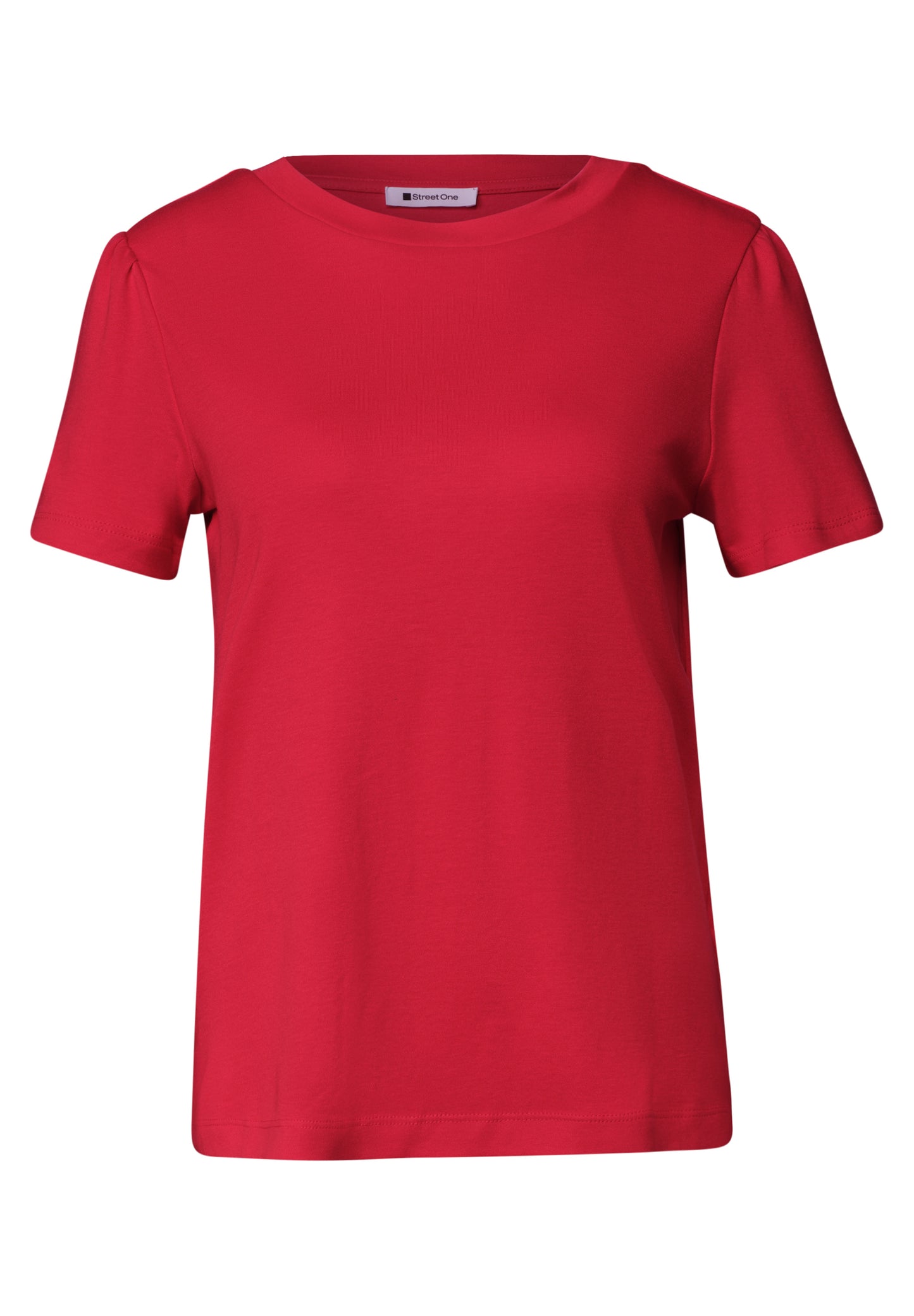 Street One - T-Shirt mit gerafftem Ãrmel - Farbe: salsa red