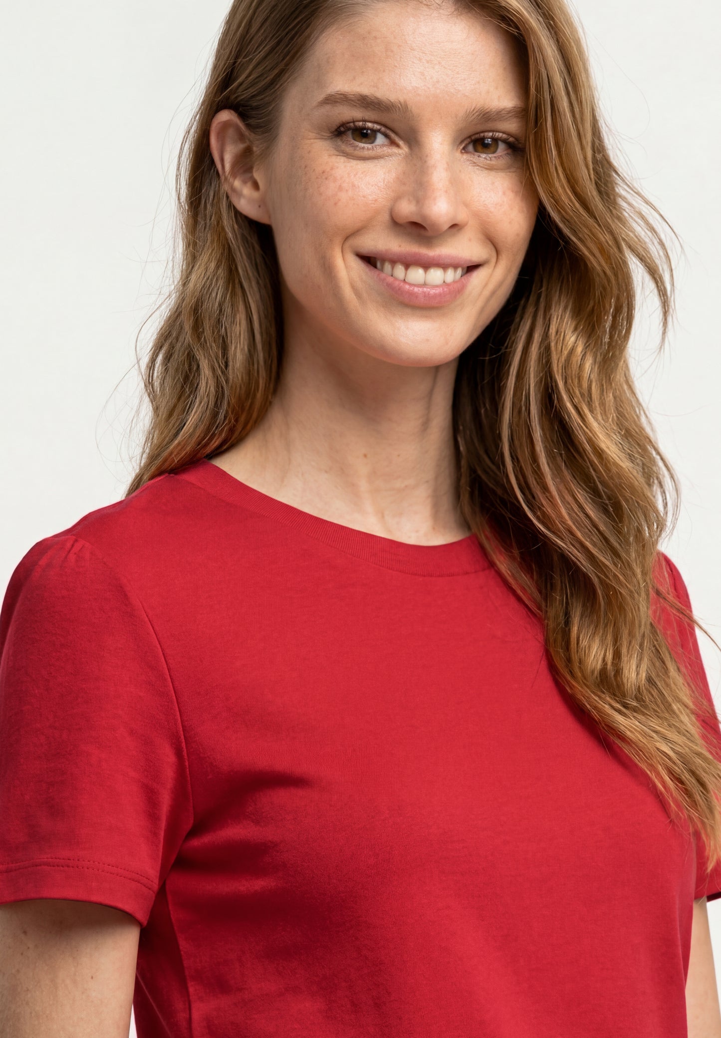 Street One - T-Shirt mit gerafftem Ãrmel - Farbe: salsa red