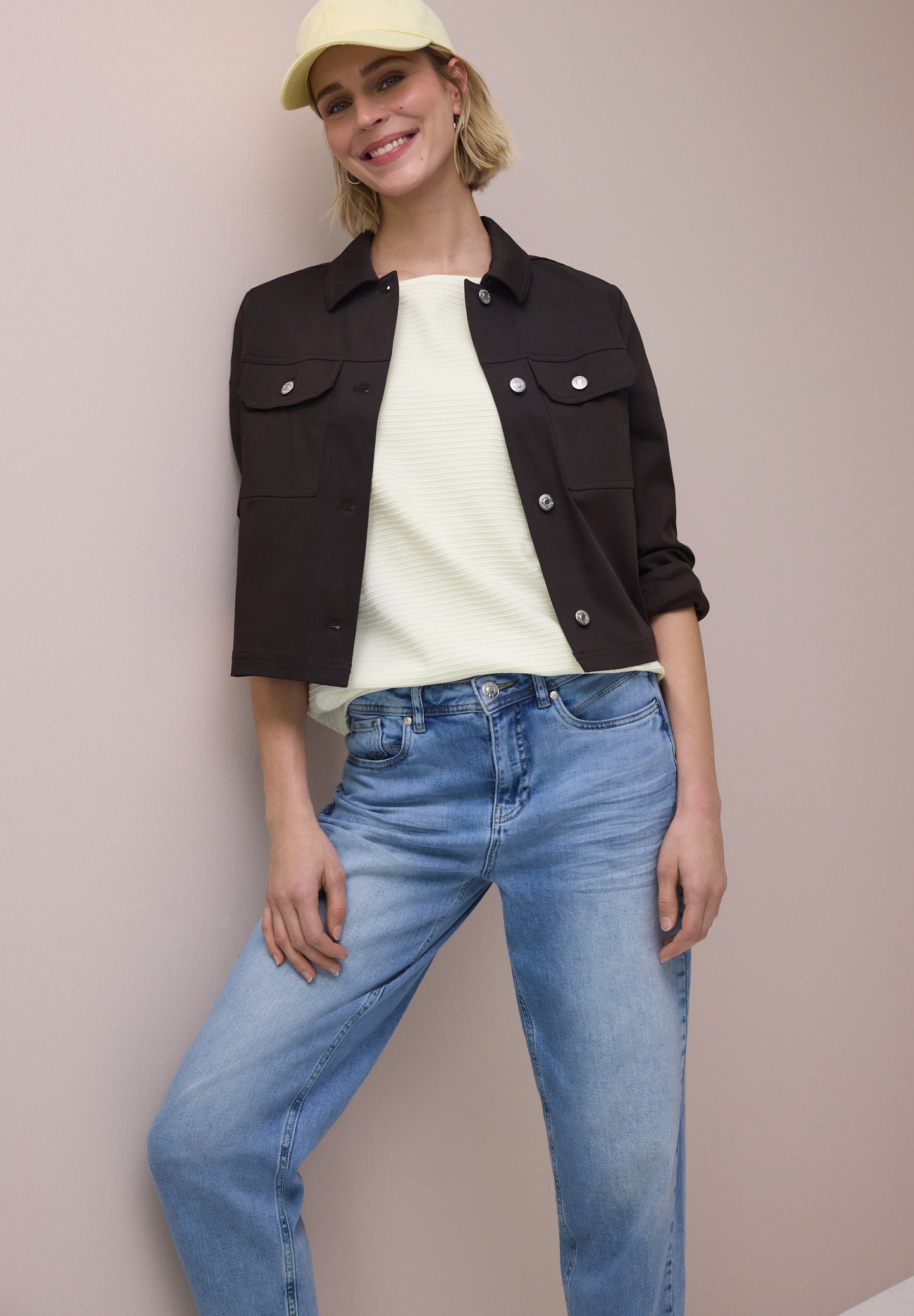 Street One - Dropped Shoulder Shirt mit Struktur - Farbe: off white