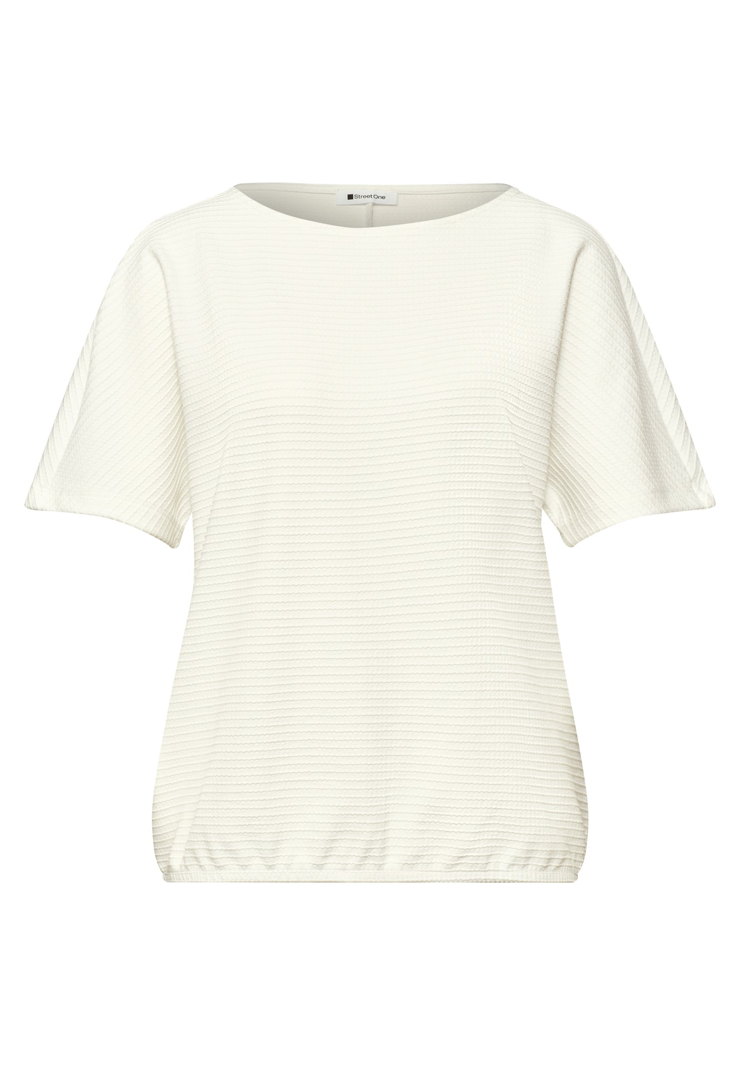 Street One - Dropped Shoulder Shirt mit Struktur - Farbe: off white