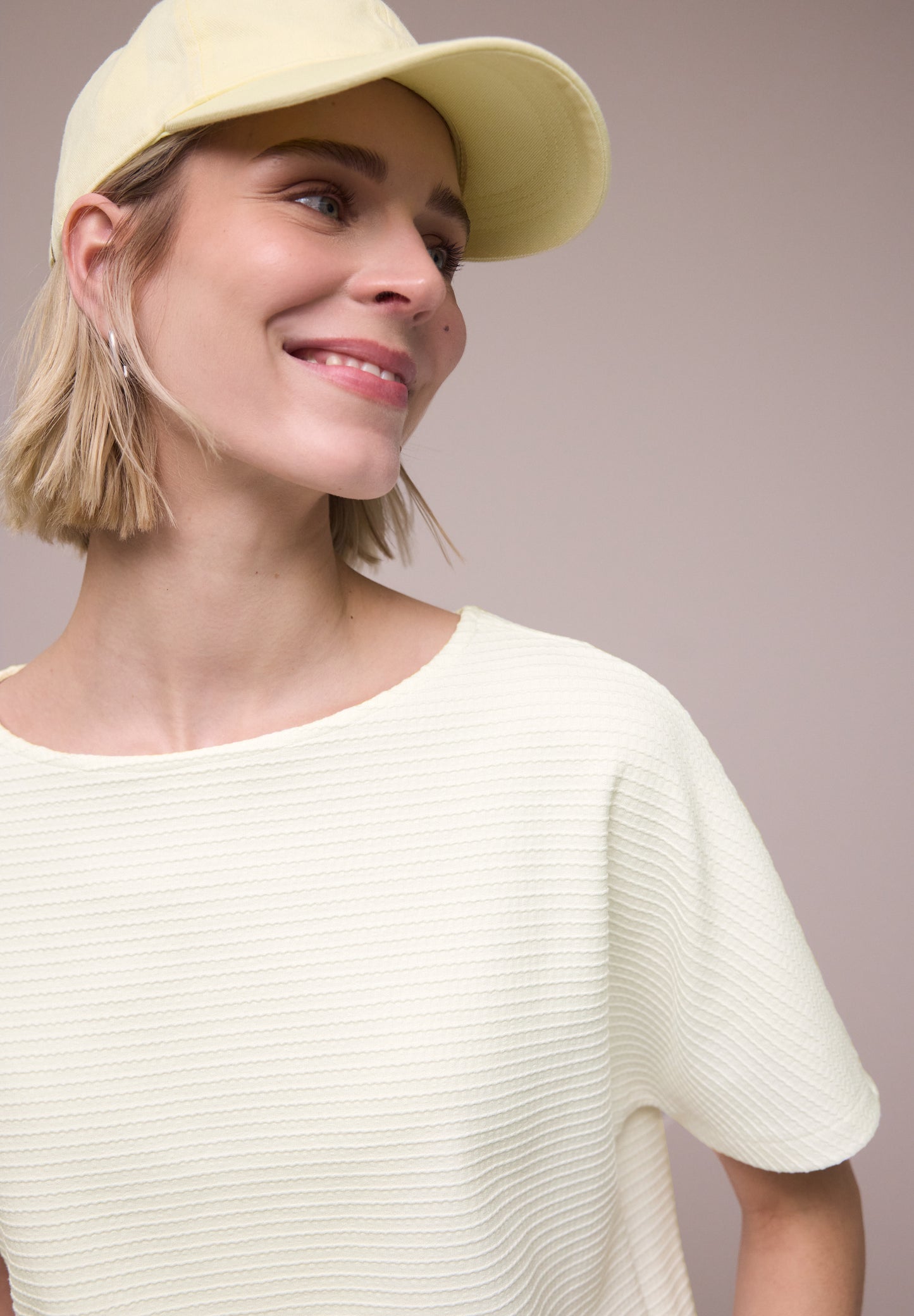 Street One - Dropped Shoulder Shirt mit Struktur - Farbe: off white