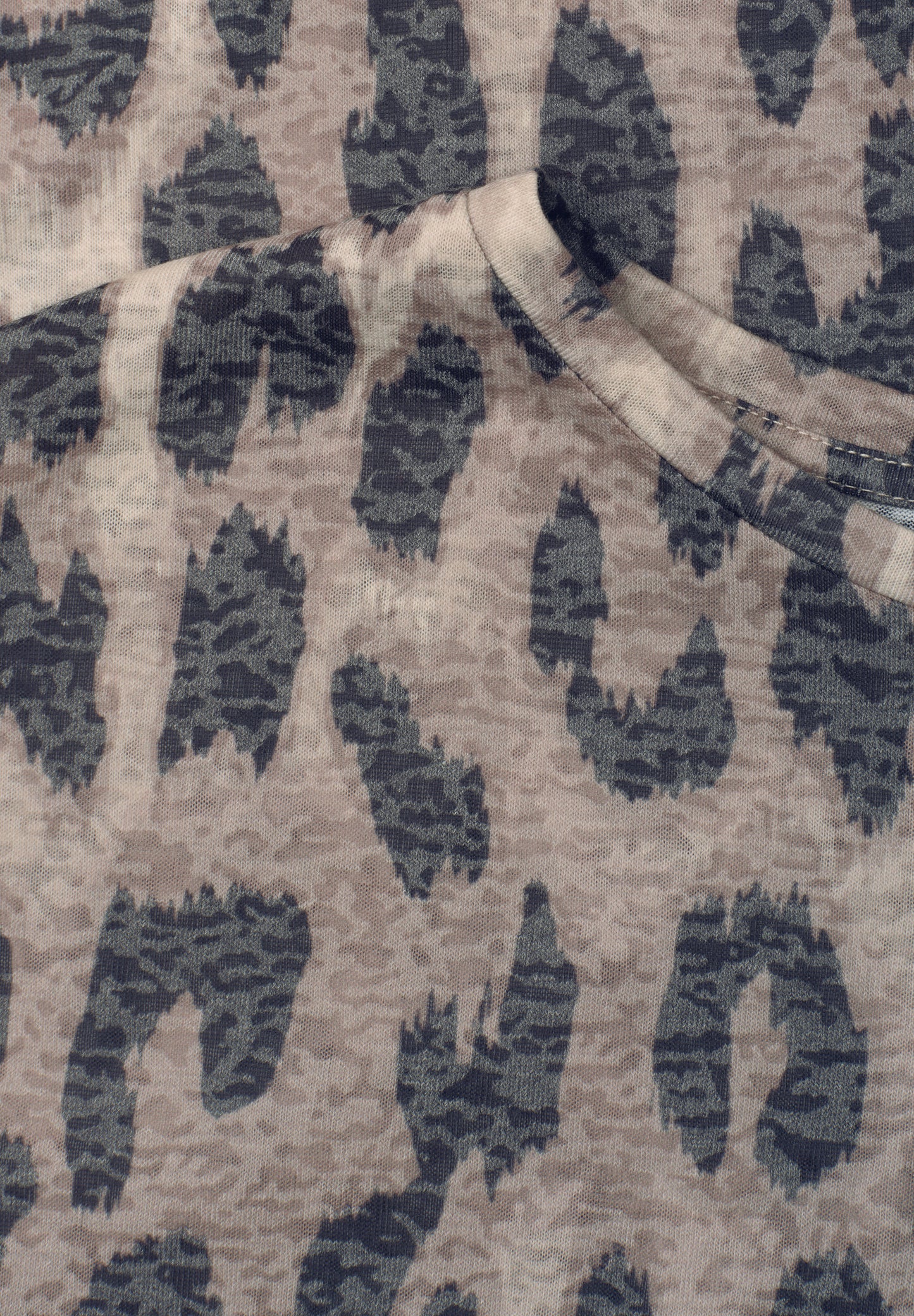 Street One - Shirt im Ausbrenner-Look mit Print - Farbe: timeless beige