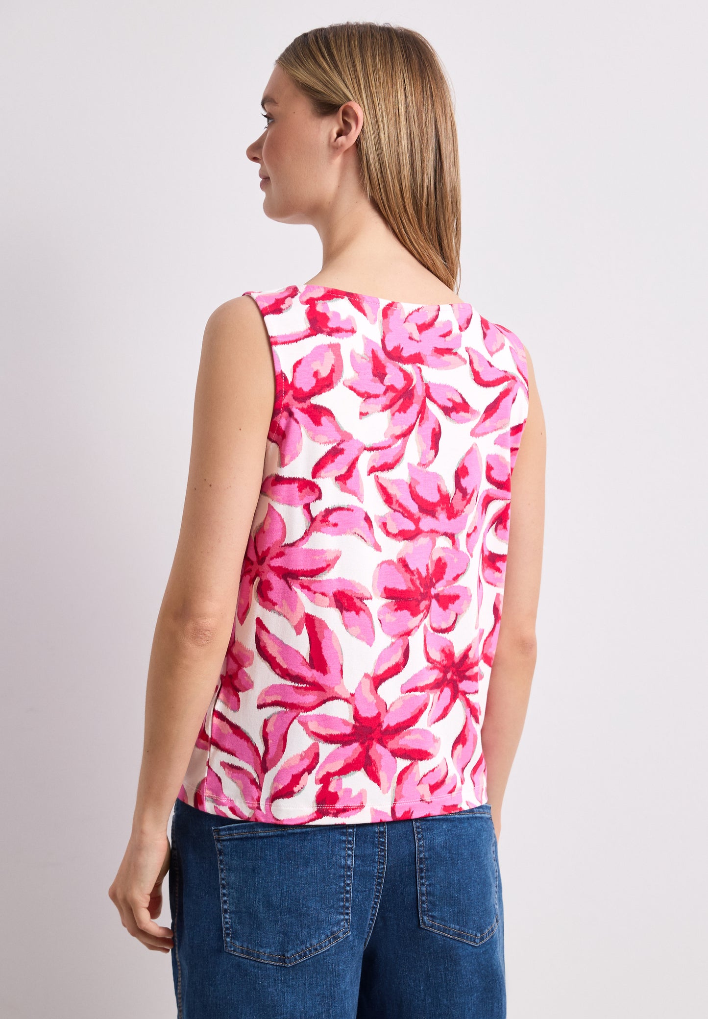 Street One - Top mit Rundhals und Schulterdetail - Farbe: off white