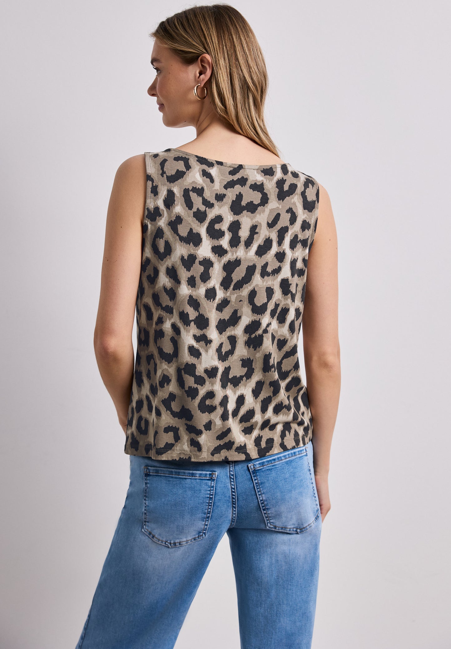 Street One - Top mit Rundhals und Schulterdetail - Farbe: timeless beige
