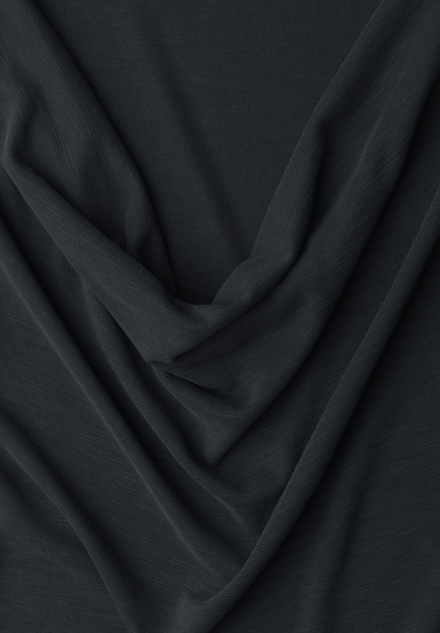 Street One - Silk-Look Top mit Wasserfall-Ausschnitt - Farbe: Black