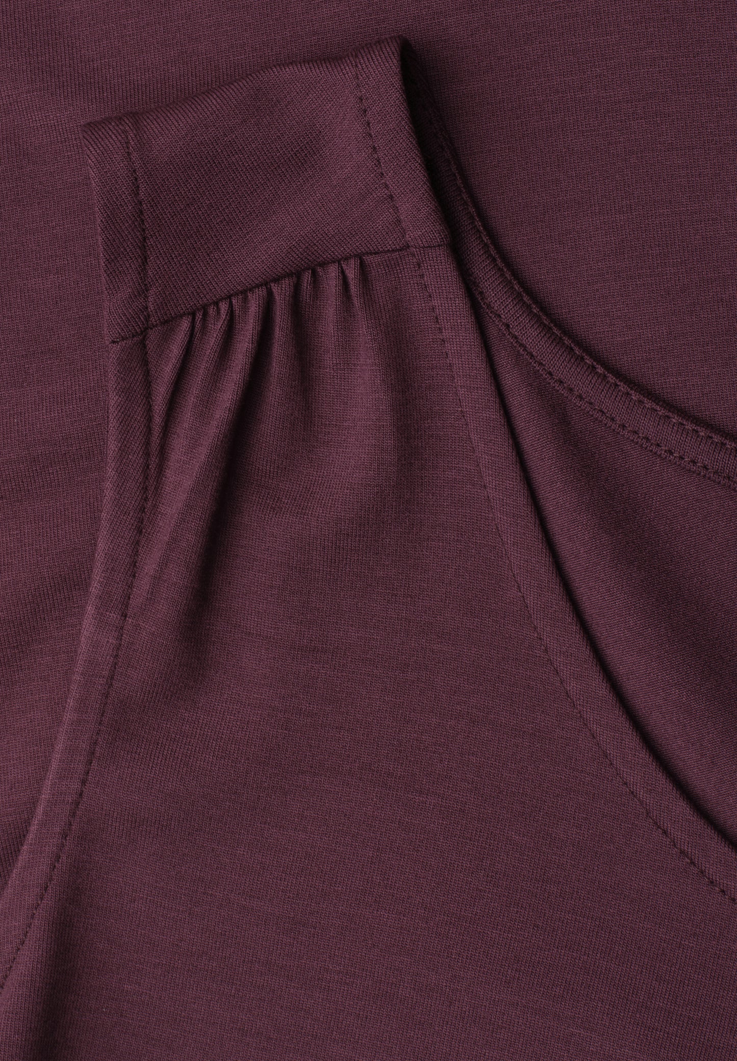Street One - Top aus Jersey mit Elastiksaum - Farbe: rustic rouge