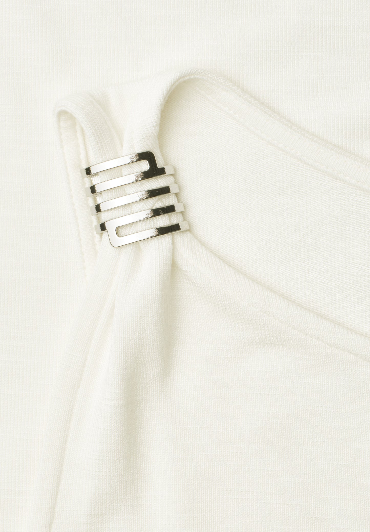 Street One - Top mit U-Boot-Ausschnitt und Schulterdetail - Farbe: off white