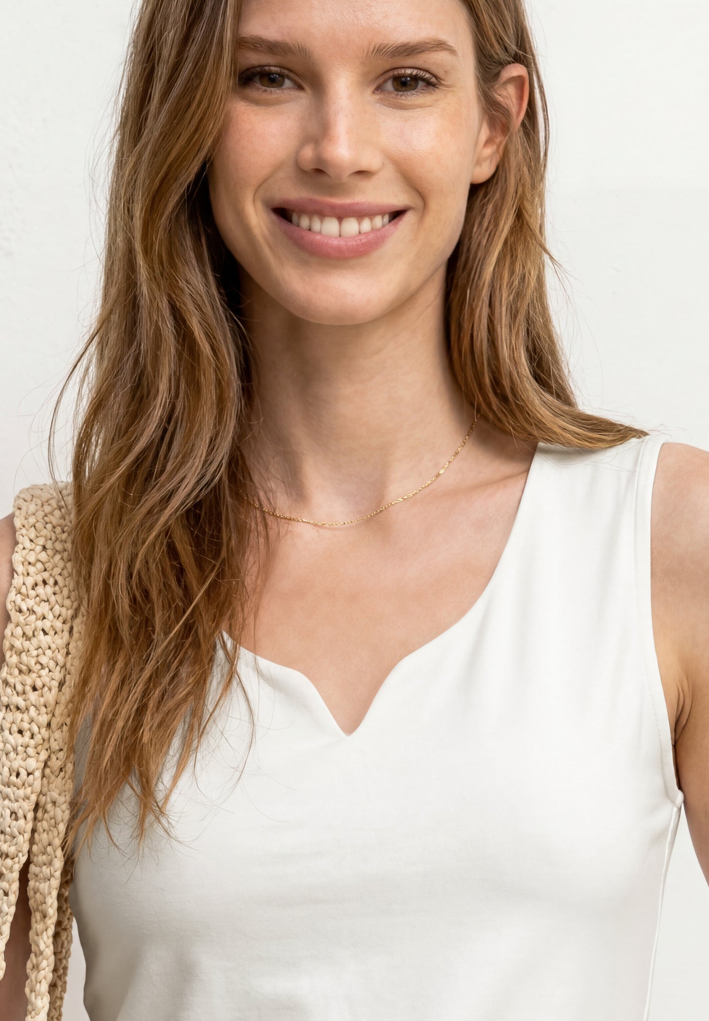 Street One - Basic Top mit Herzausschnitt - Farbe: off white
