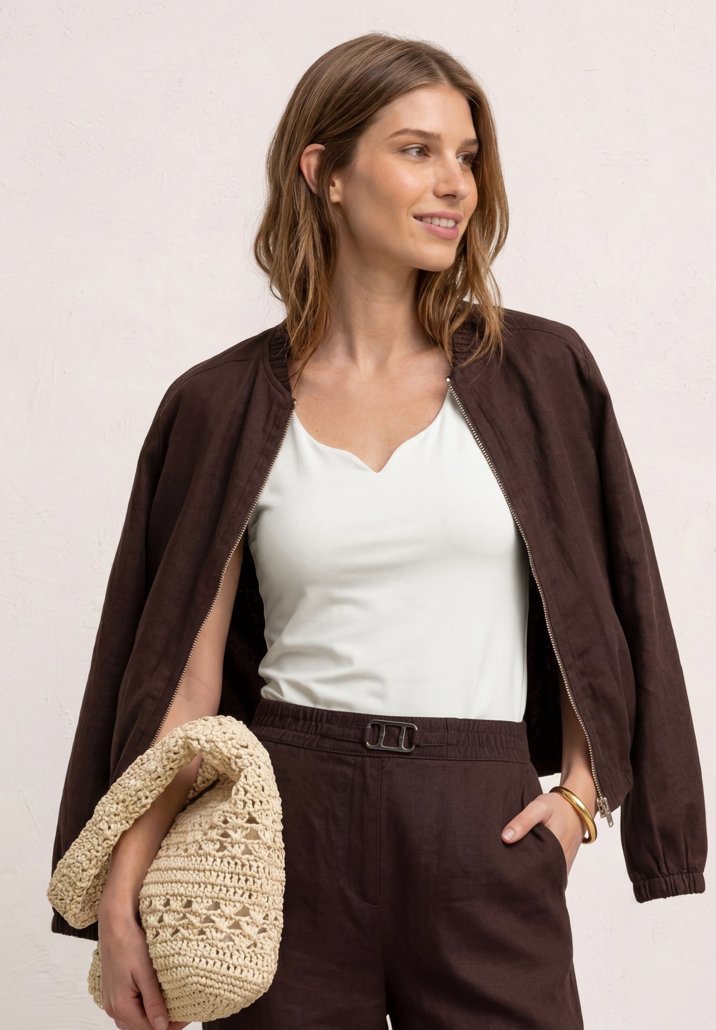 Street One - Basic Top mit Herzausschnitt - Farbe: rustic rouge