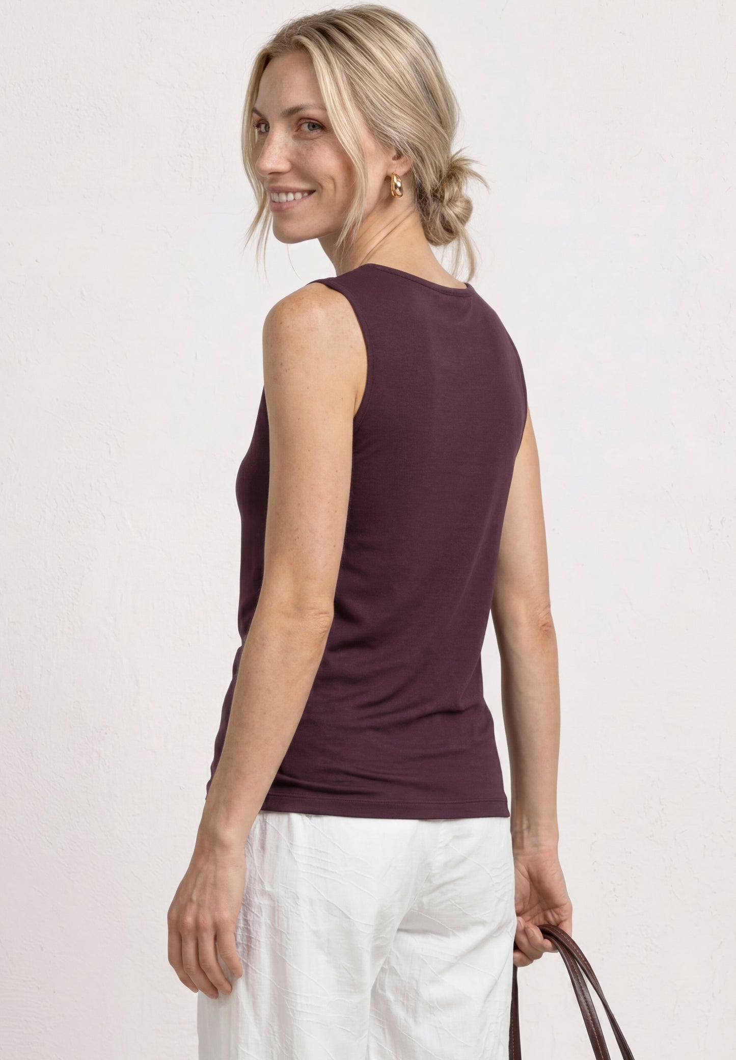 Street One - Basic Top mit Herzausschnitt - Farbe: rustic rouge