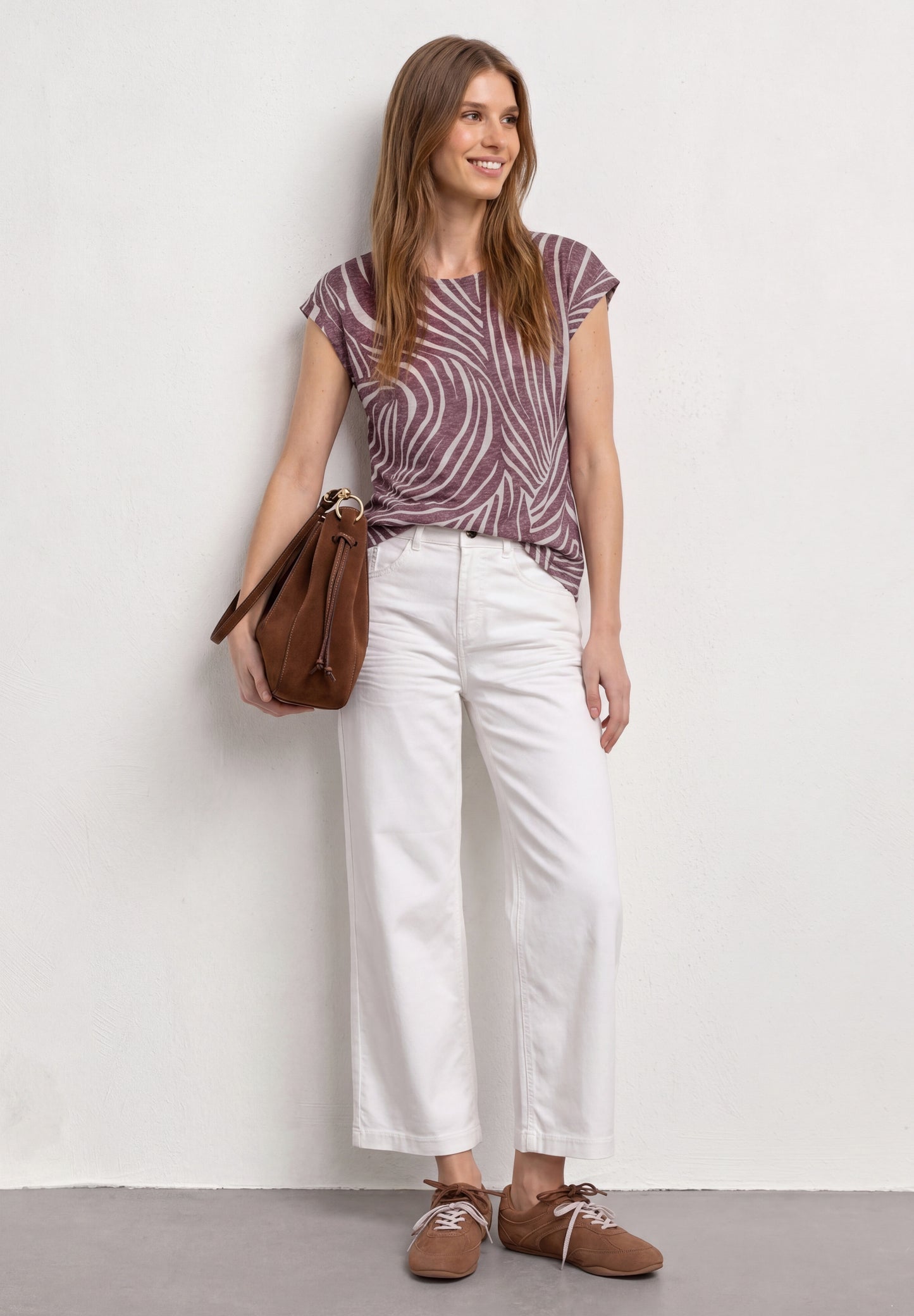Street One - Dropped Shoulder Shirt im Ausbrenner-Look - Farbe: rustic rouge