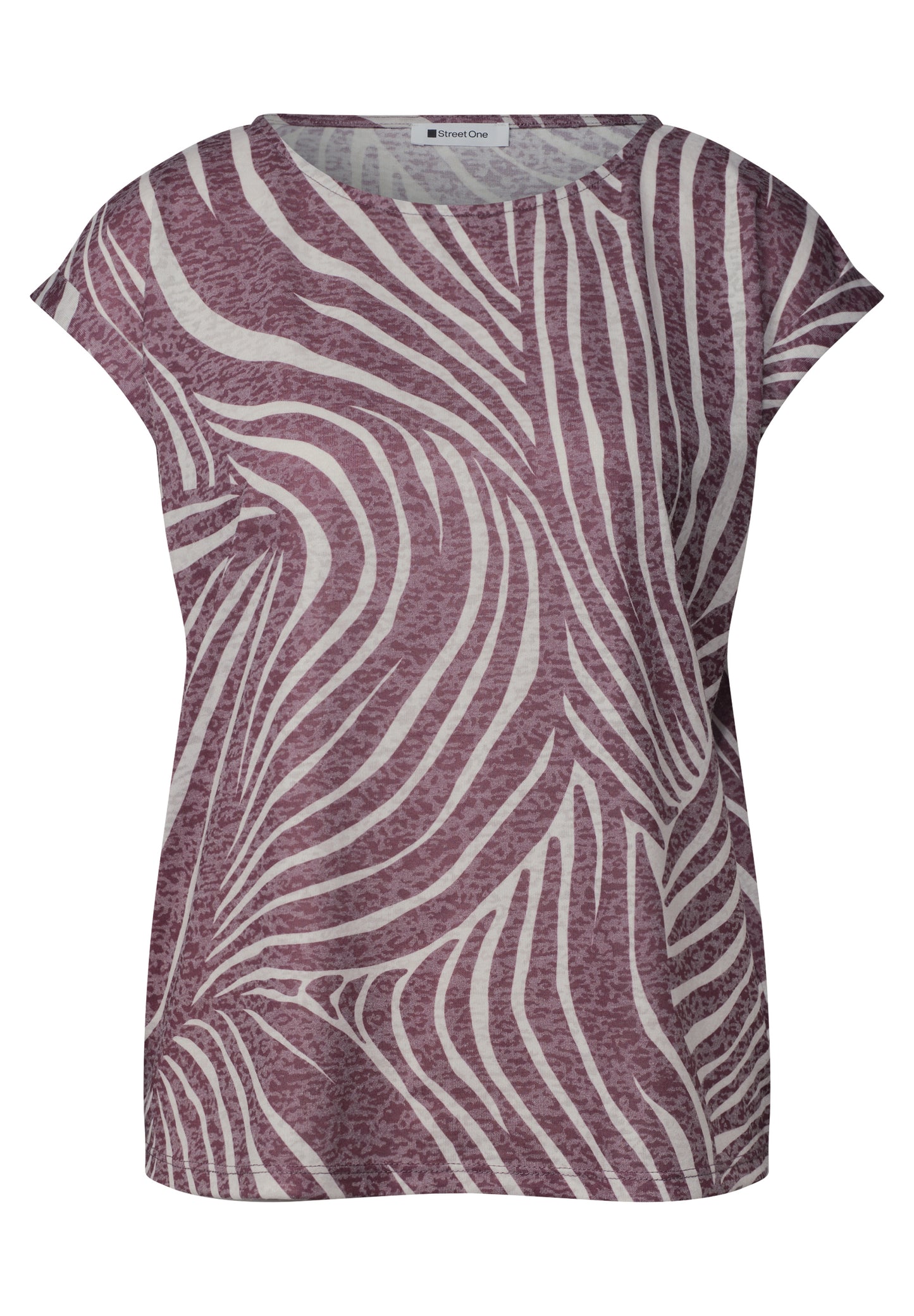 Street One - Dropped Shoulder Shirt im Ausbrenner-Look - Farbe: rustic rouge