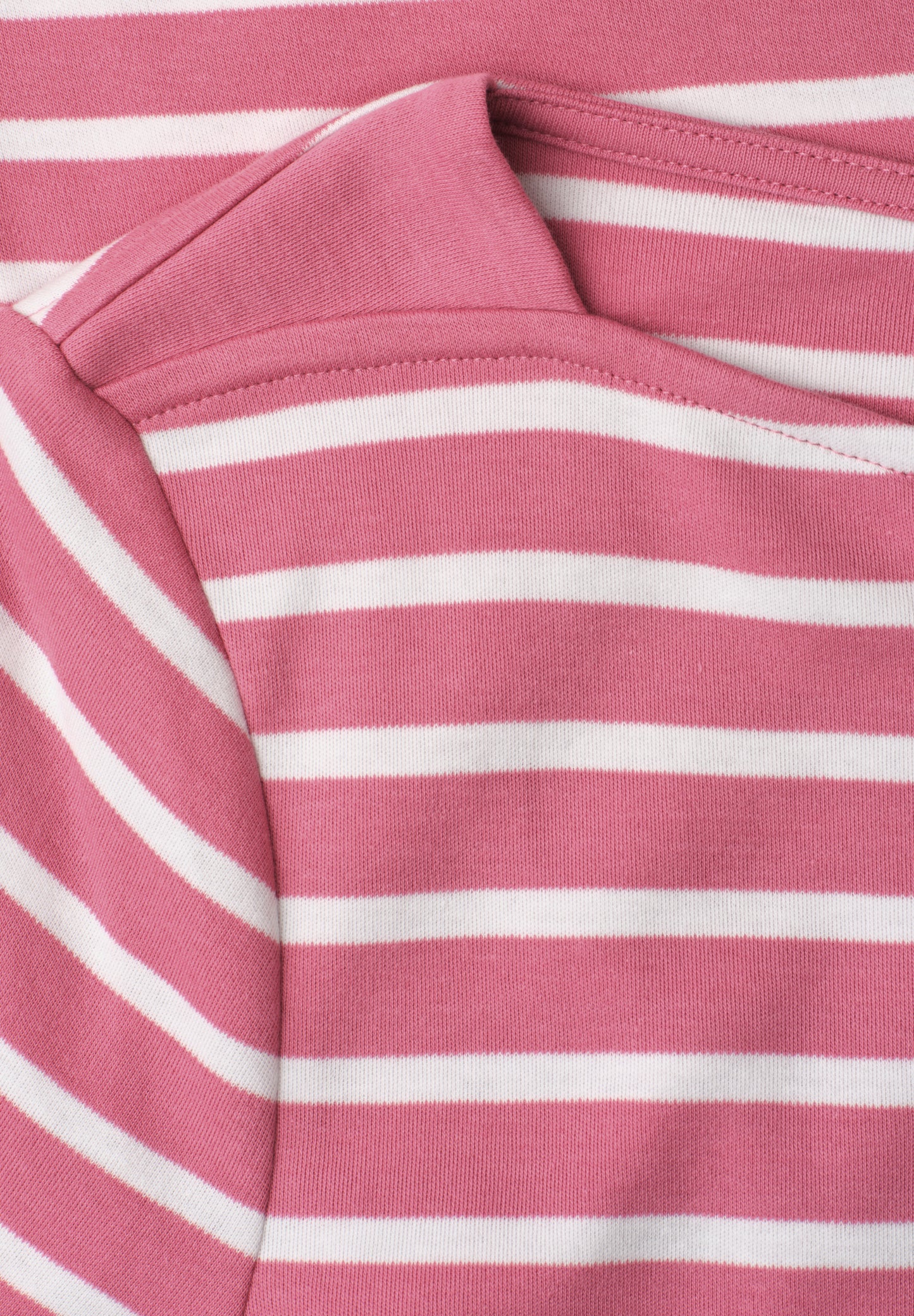 Street One - T-Shirt mit Boat Neck und Streifen - Farbe: blush berry