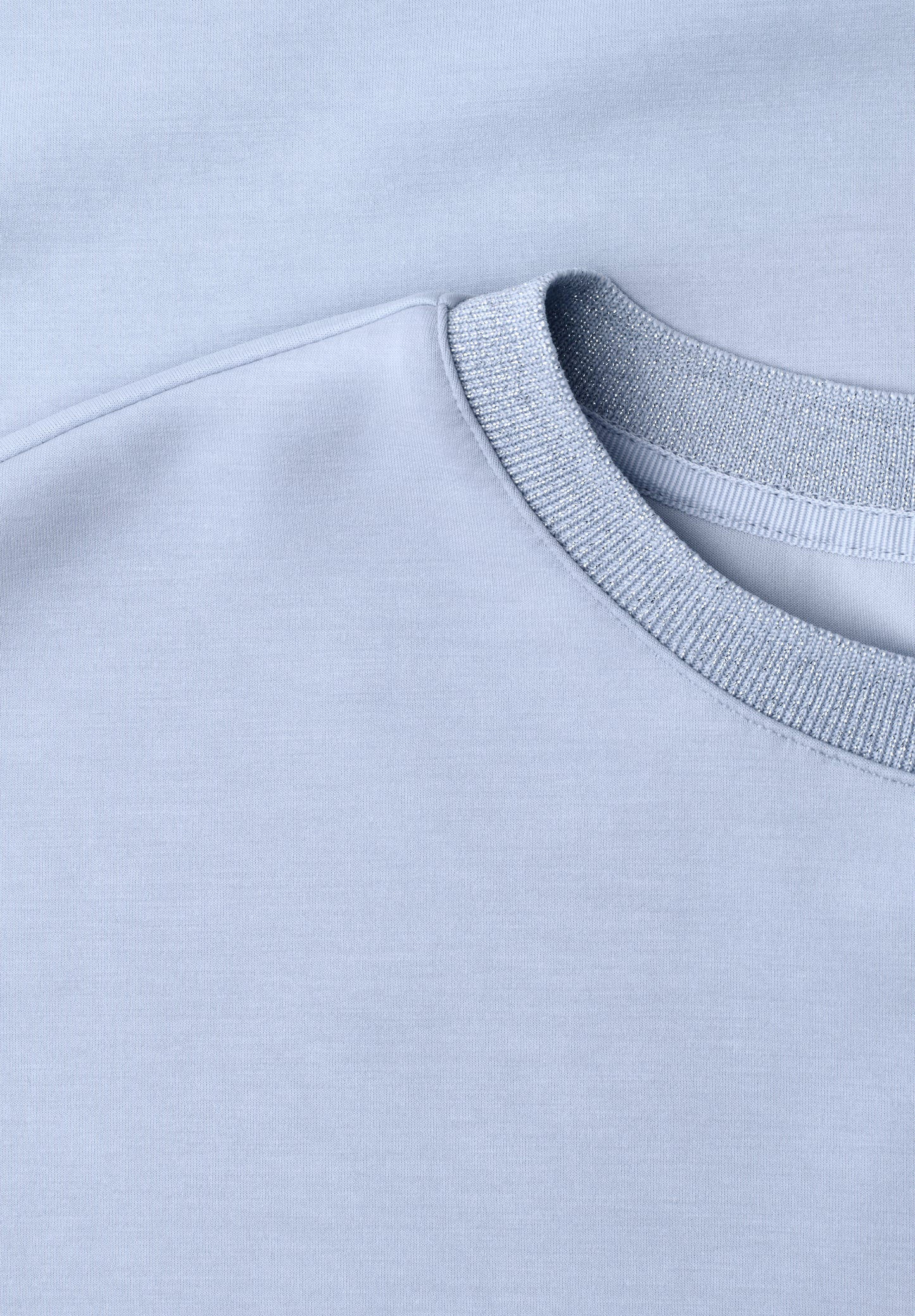 Street One - T-Shirt im Silk-Look mit Rundhals - Farbe: whispery blue