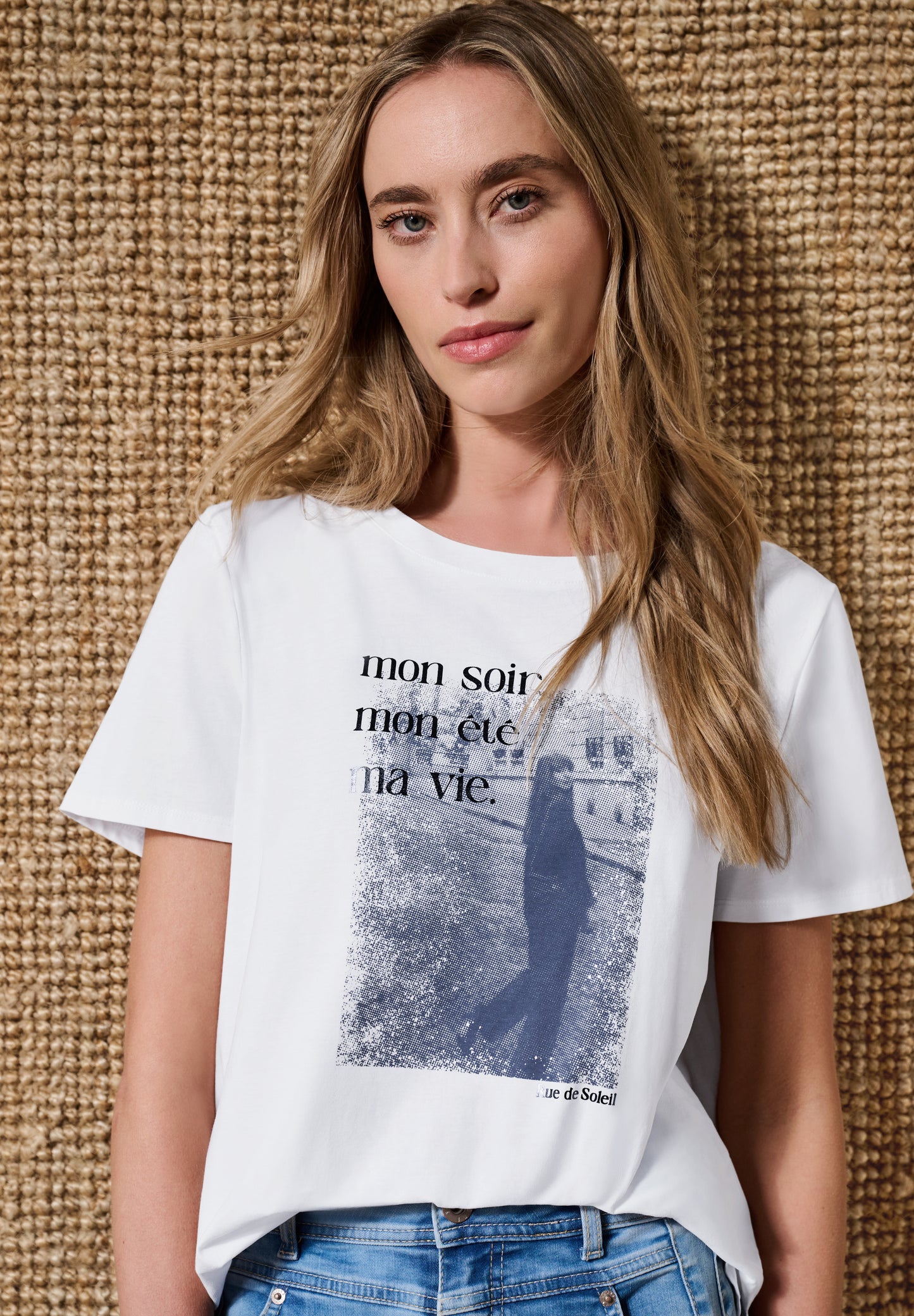 Street One - T-Shirt mit Rundhals und Fotoprint - Farbe: White