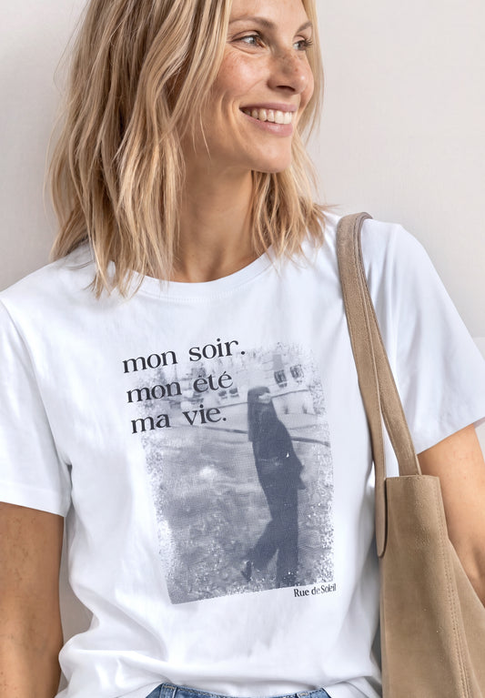 Street One - T-Shirt mit Rundhals und Fotoprint - Farbe: White