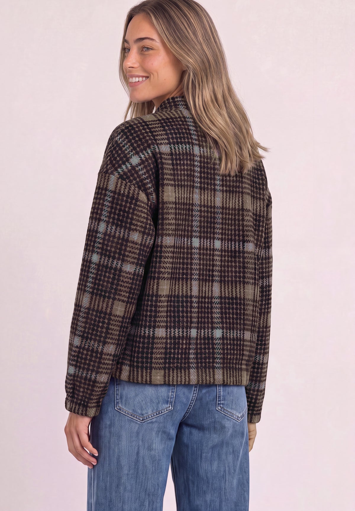 Street One - Jacke mit Rundhals und Cord-Struktur - Farbe: silk brown