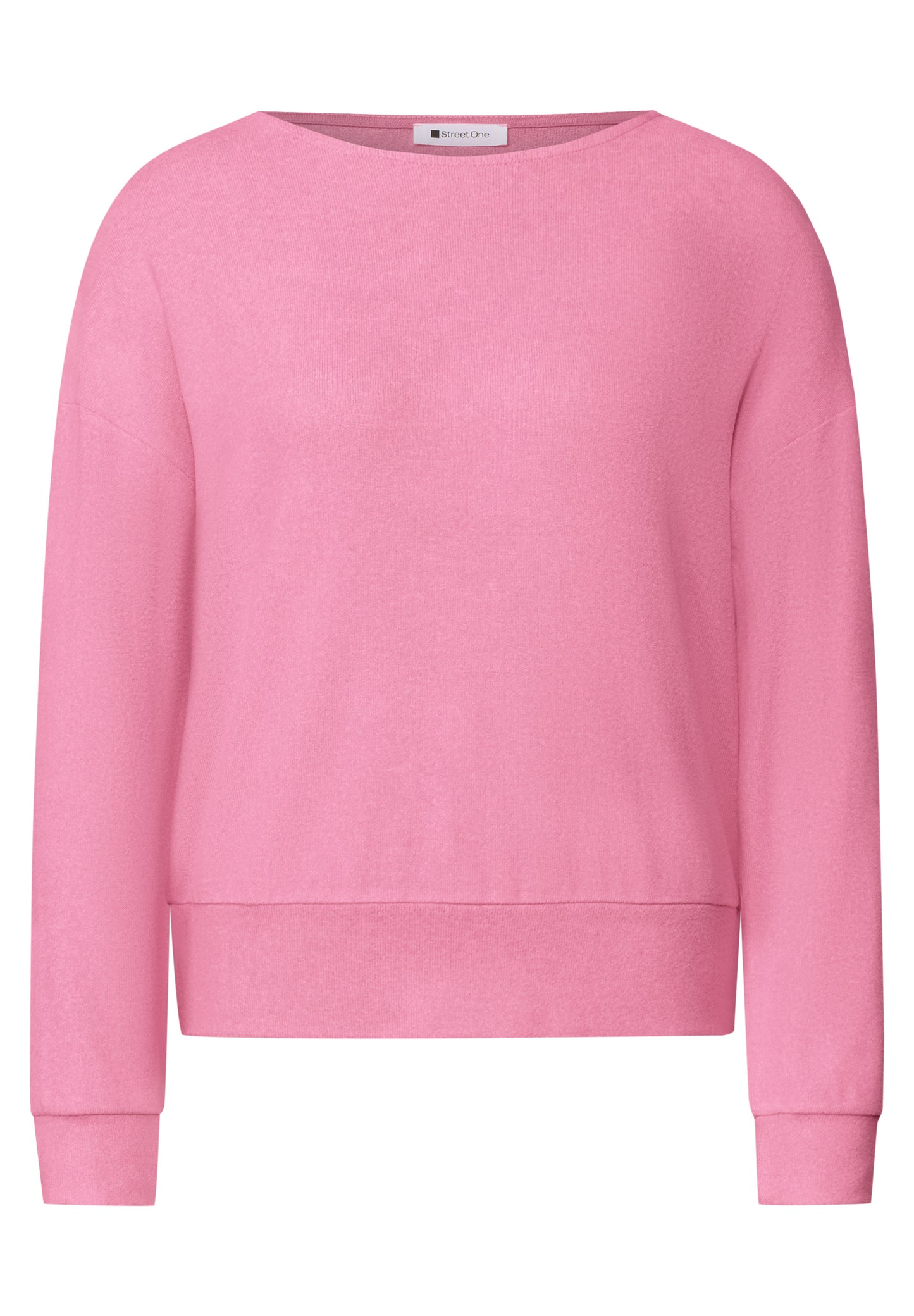 Street One - Langarm Shirt mit Elastikbund - Farbe: warm blush mel.