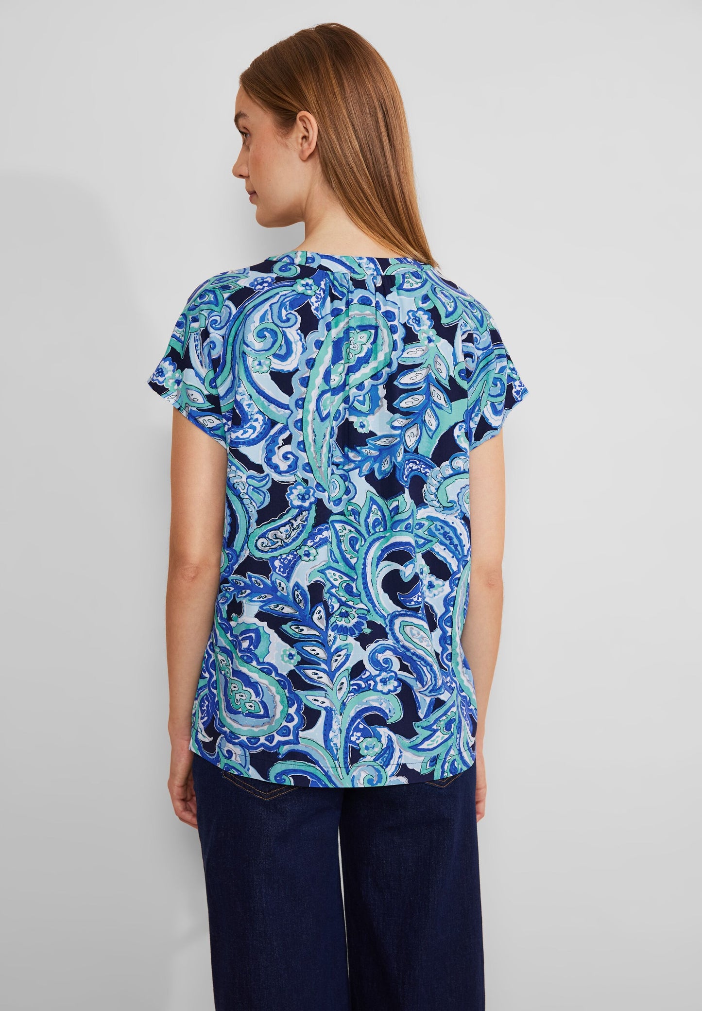 Street One - Blusen-Shirt mit Print - blau