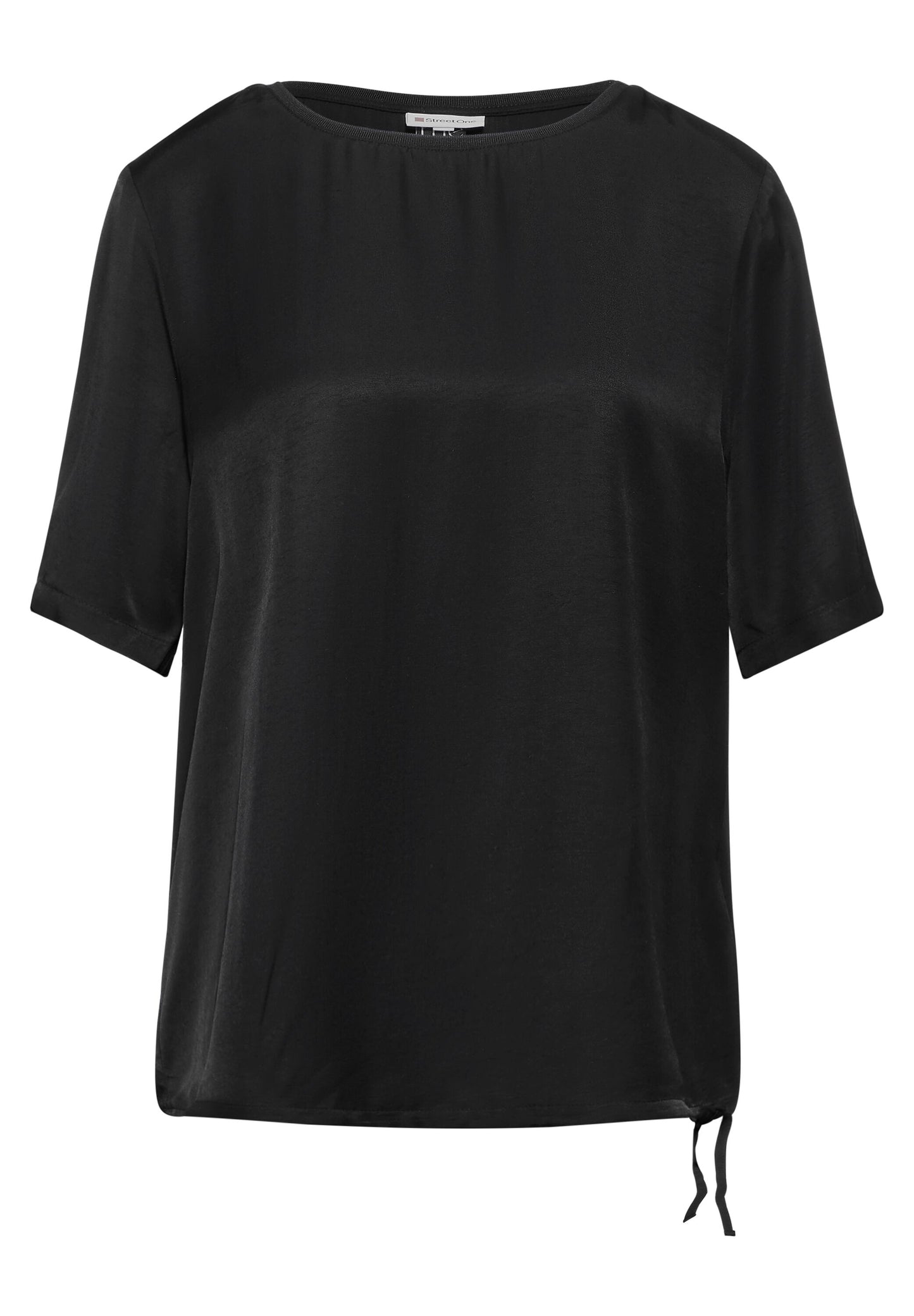 Street One - T-Shirt mit Tunnelzug - Black