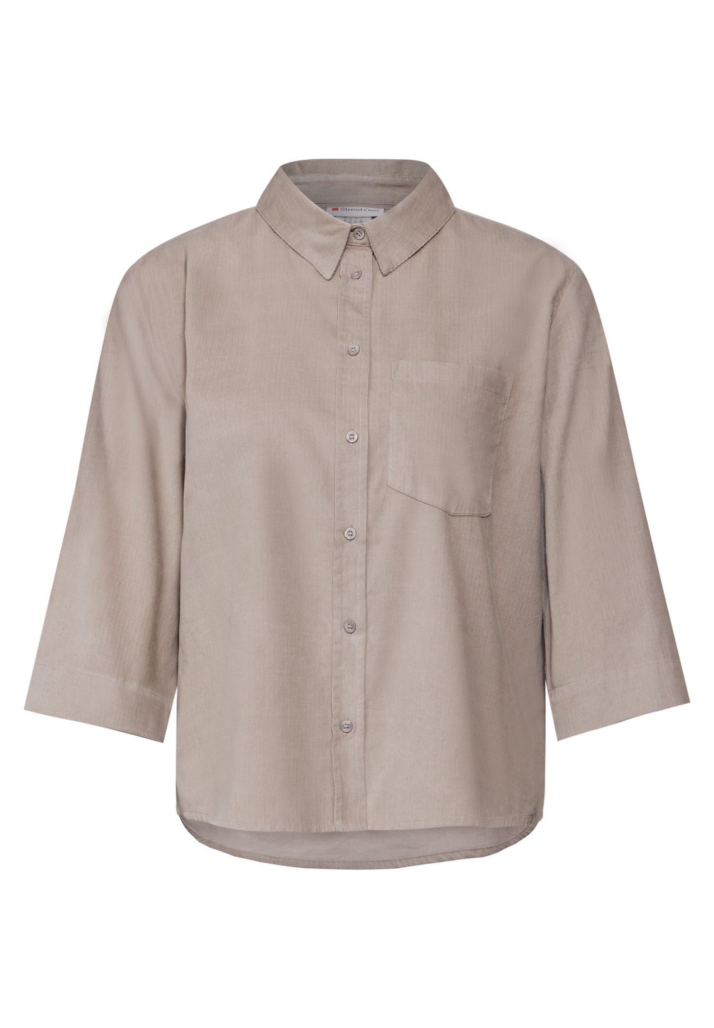 Street One Softe Cord-Bluse – Farbe: driftwood beige