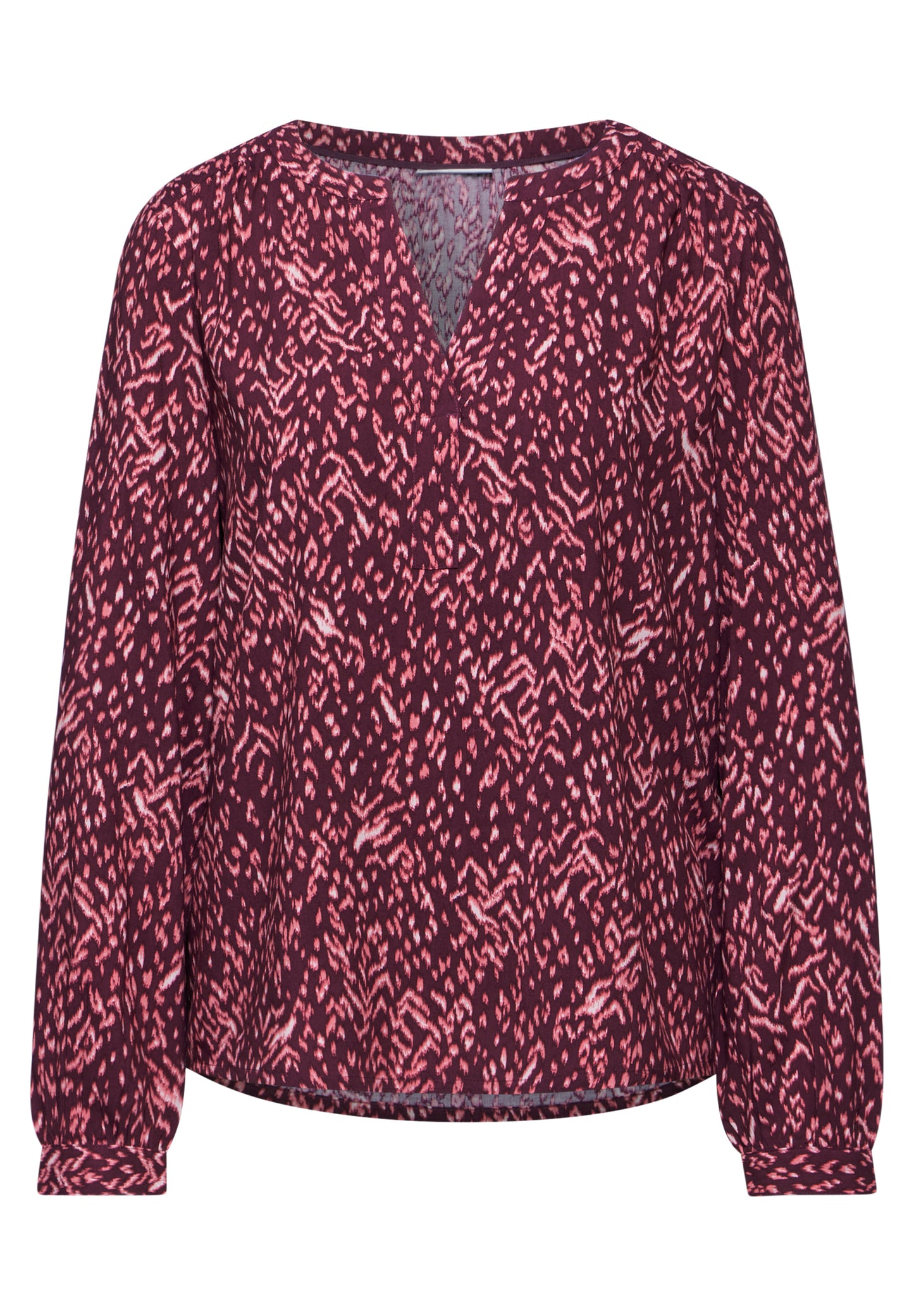 Street One Viskose Bluse - Farbe: mulberry red