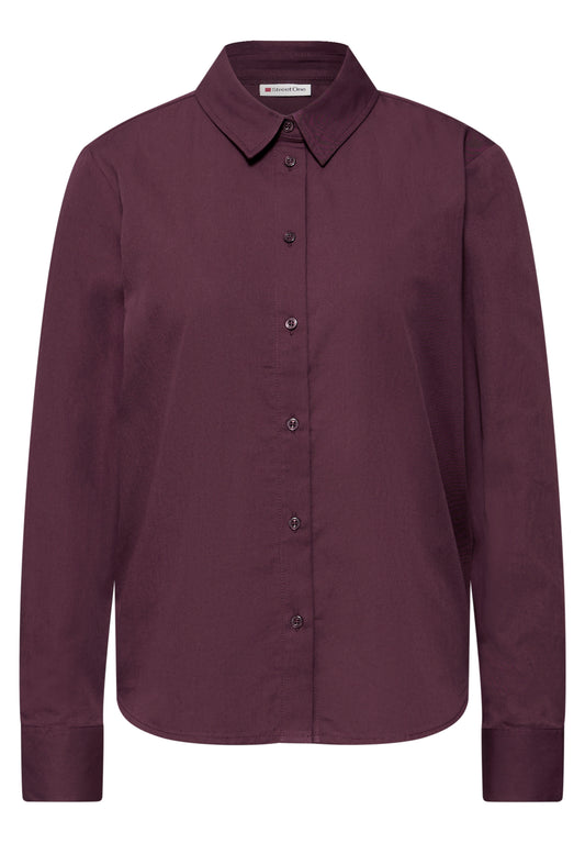 Street One Hemdbluse in Unifarbe - Farbe: jazz berry