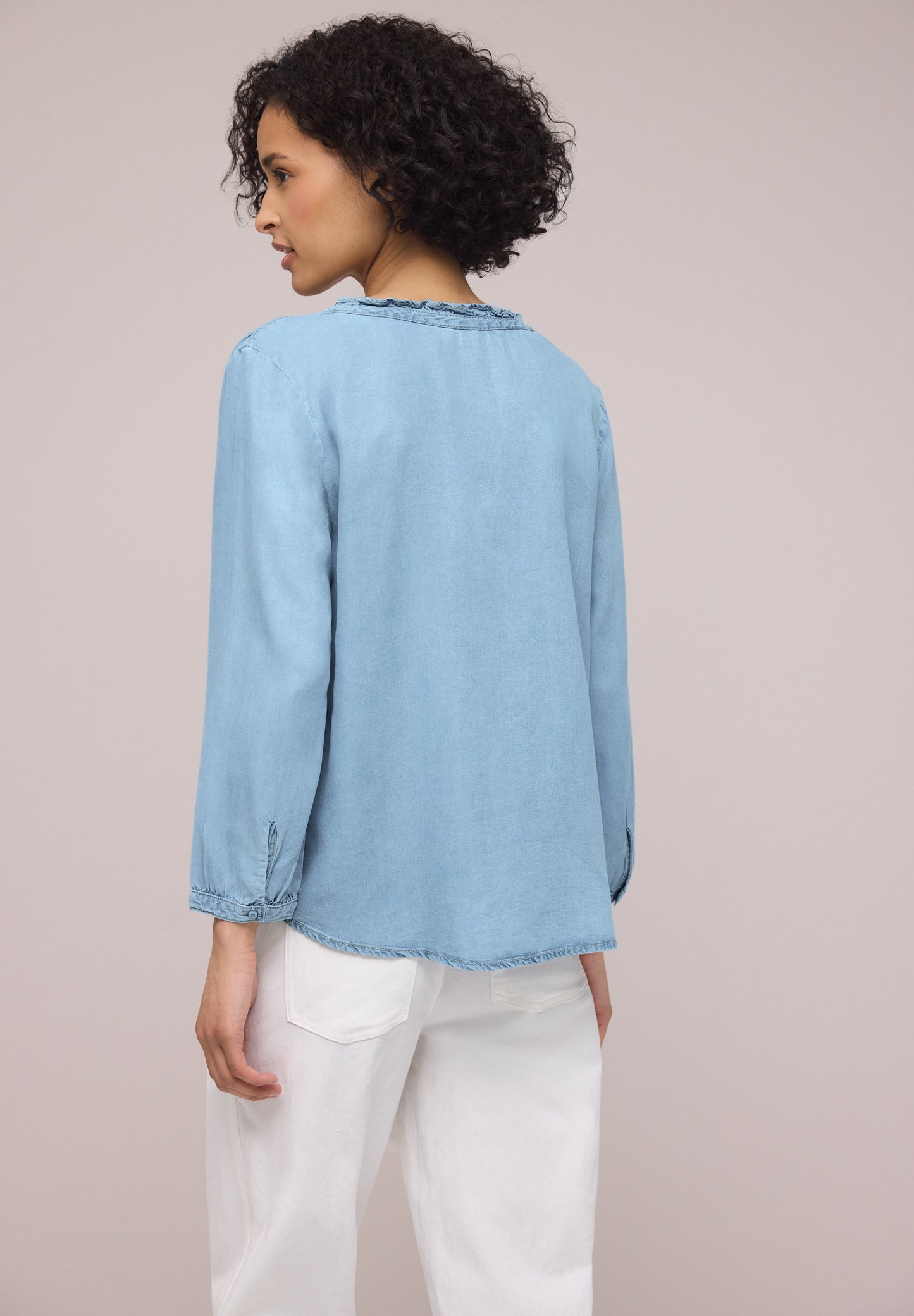 Street One - 3/4-Arm Bluse Farbe: Light Blue soft wash