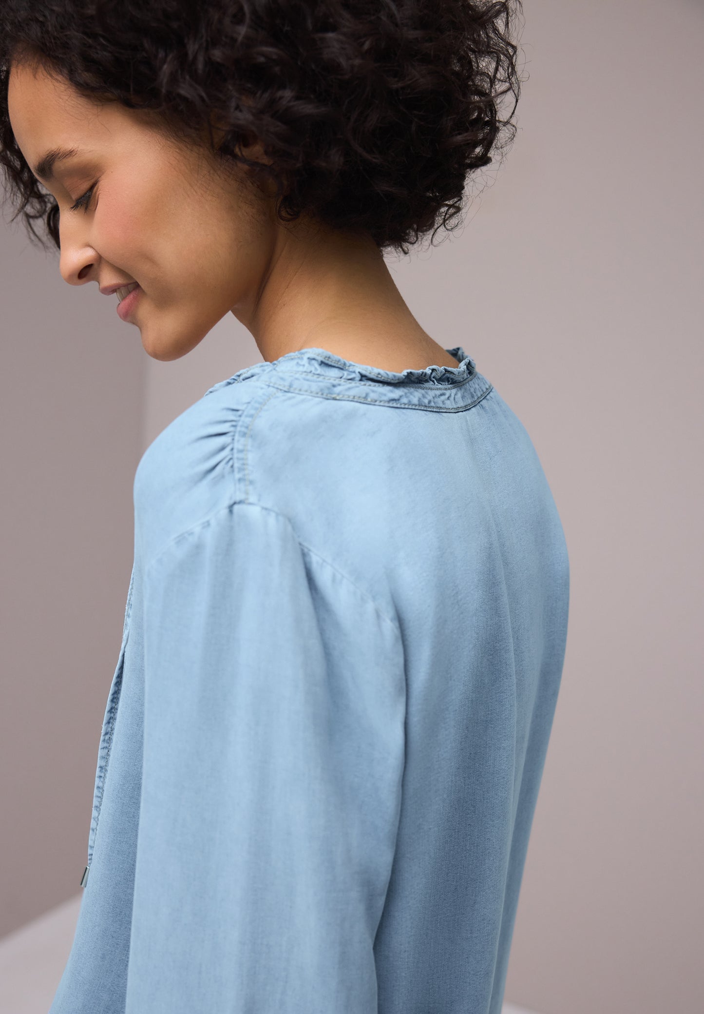 Street One - 3/4-Arm Bluse Farbe: Light Blue soft wash