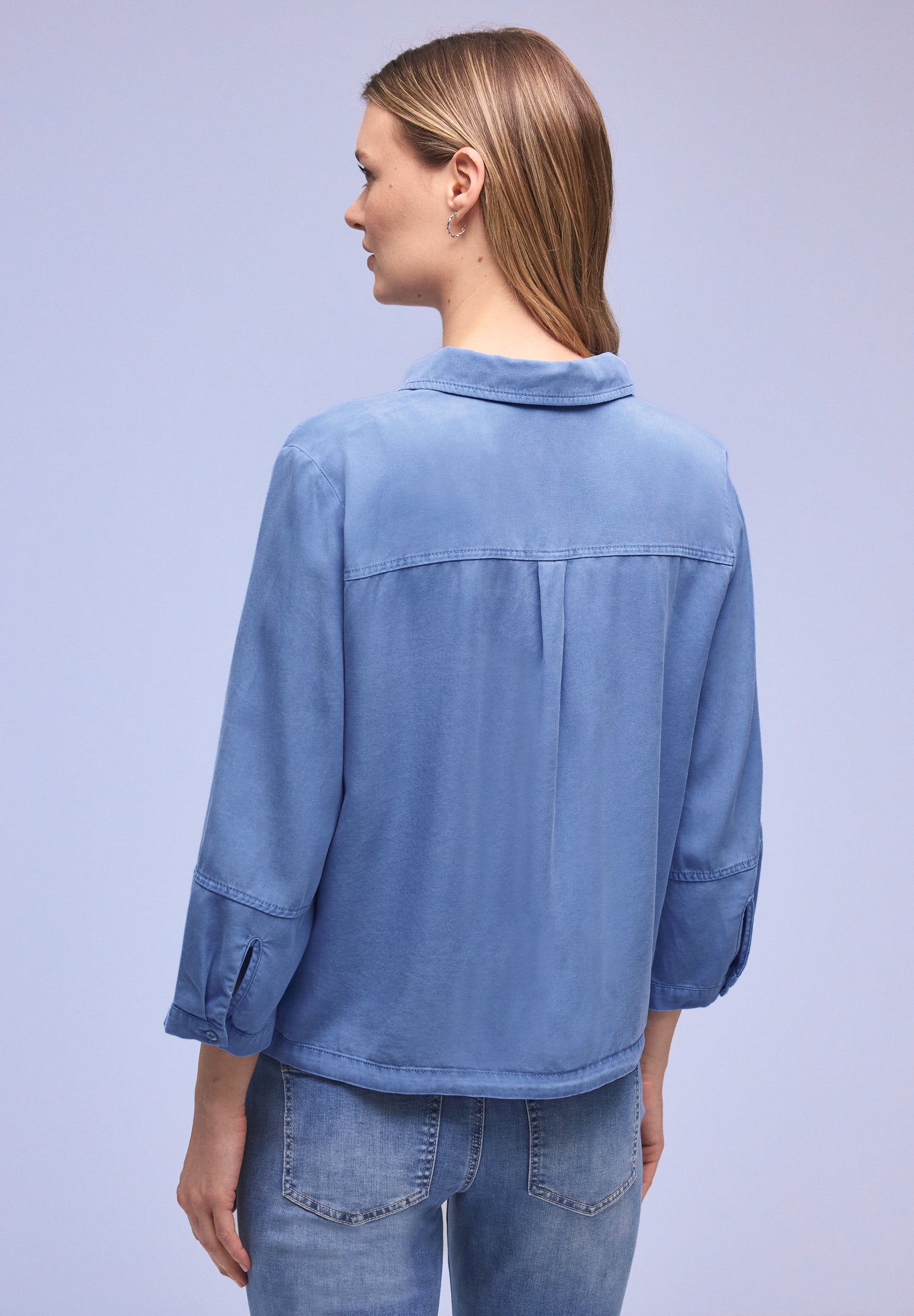 Street One - Hemdbluse im Washed-Look - Farbe: bonnet blue