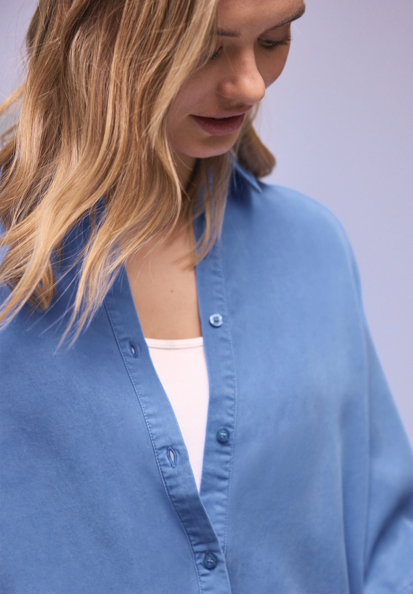 Street One - Hemdbluse im Washed-Look - Farbe: bonnet blue