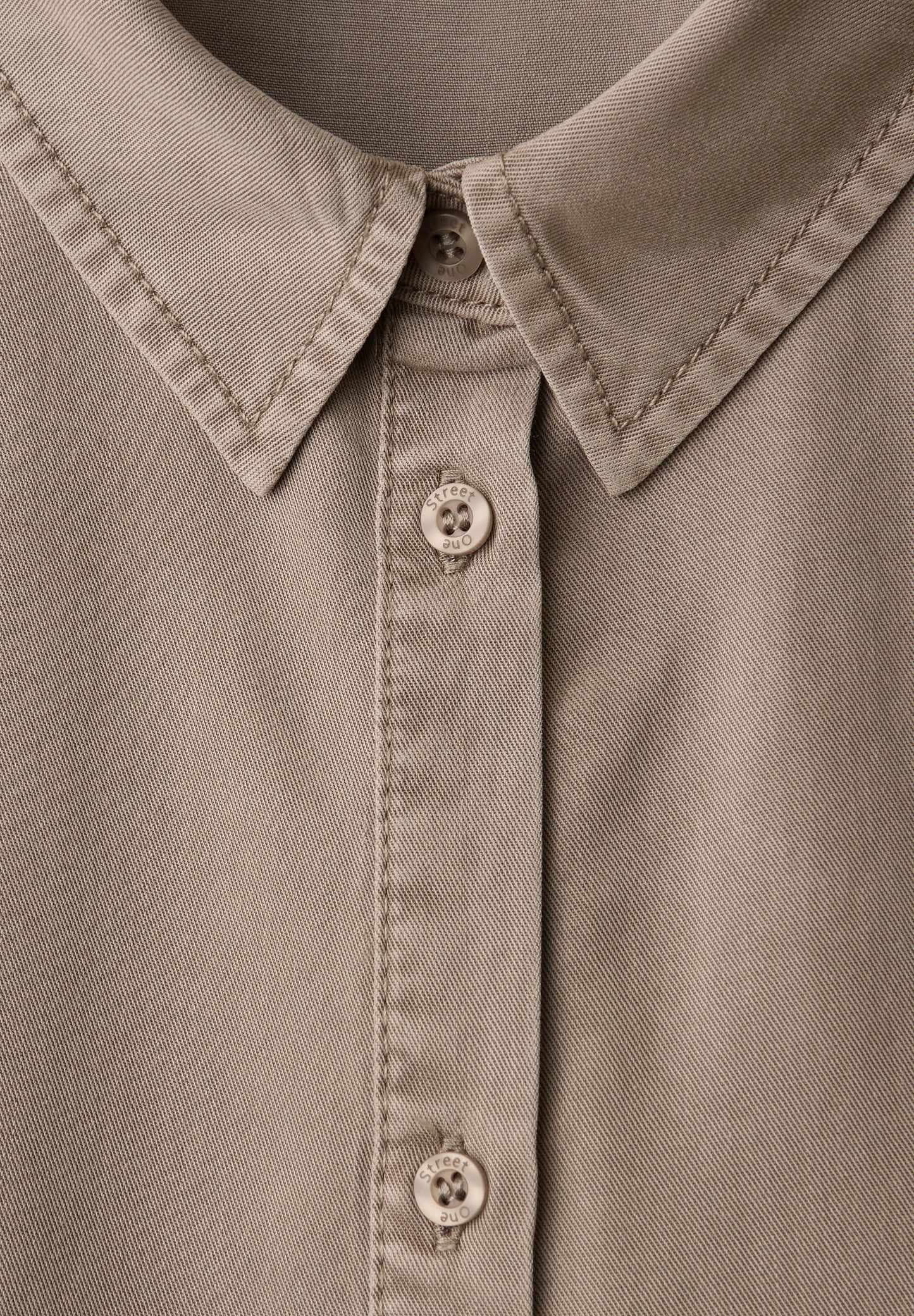 Street One - Hemdbluse - Farbe: beige / braun