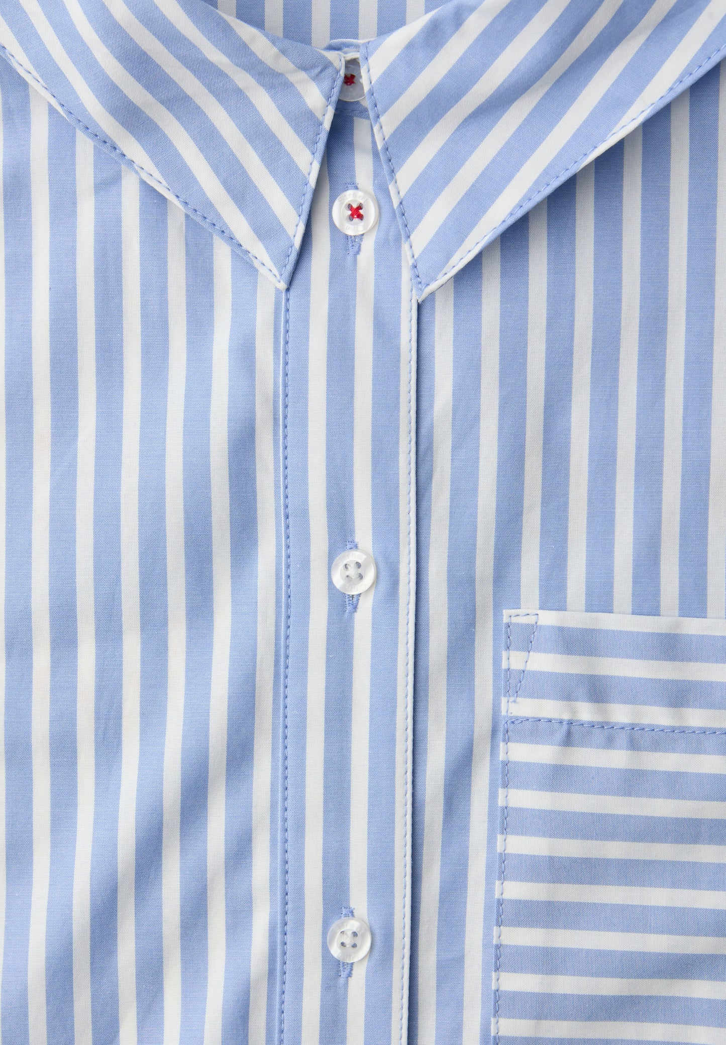 Street One - Bluse mit Hemdkragen und  Backprint - Farbe: original blue