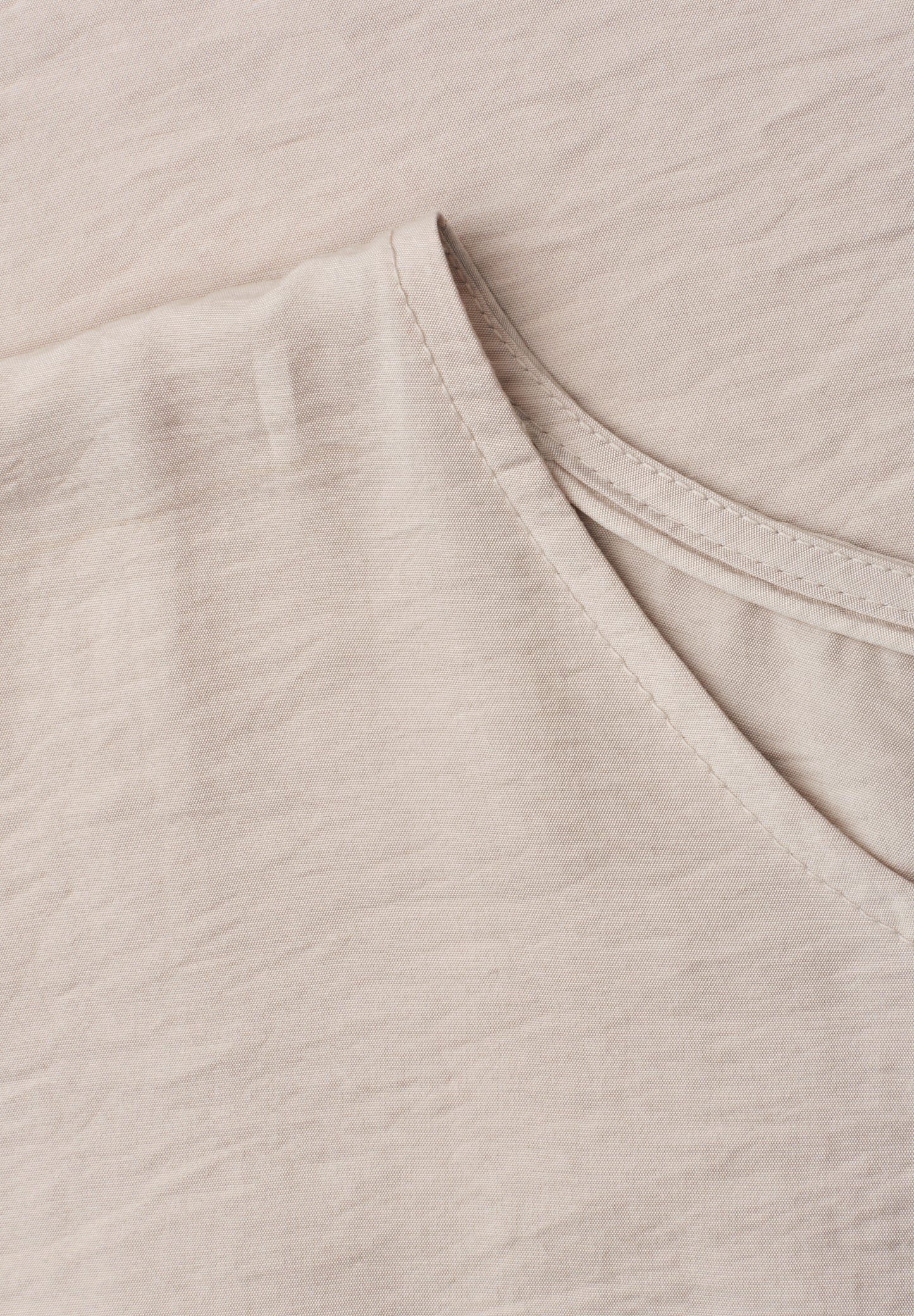 Street One - Dropped Shoulder Blusenshirt mit Rundhals - Farbe: clay sand