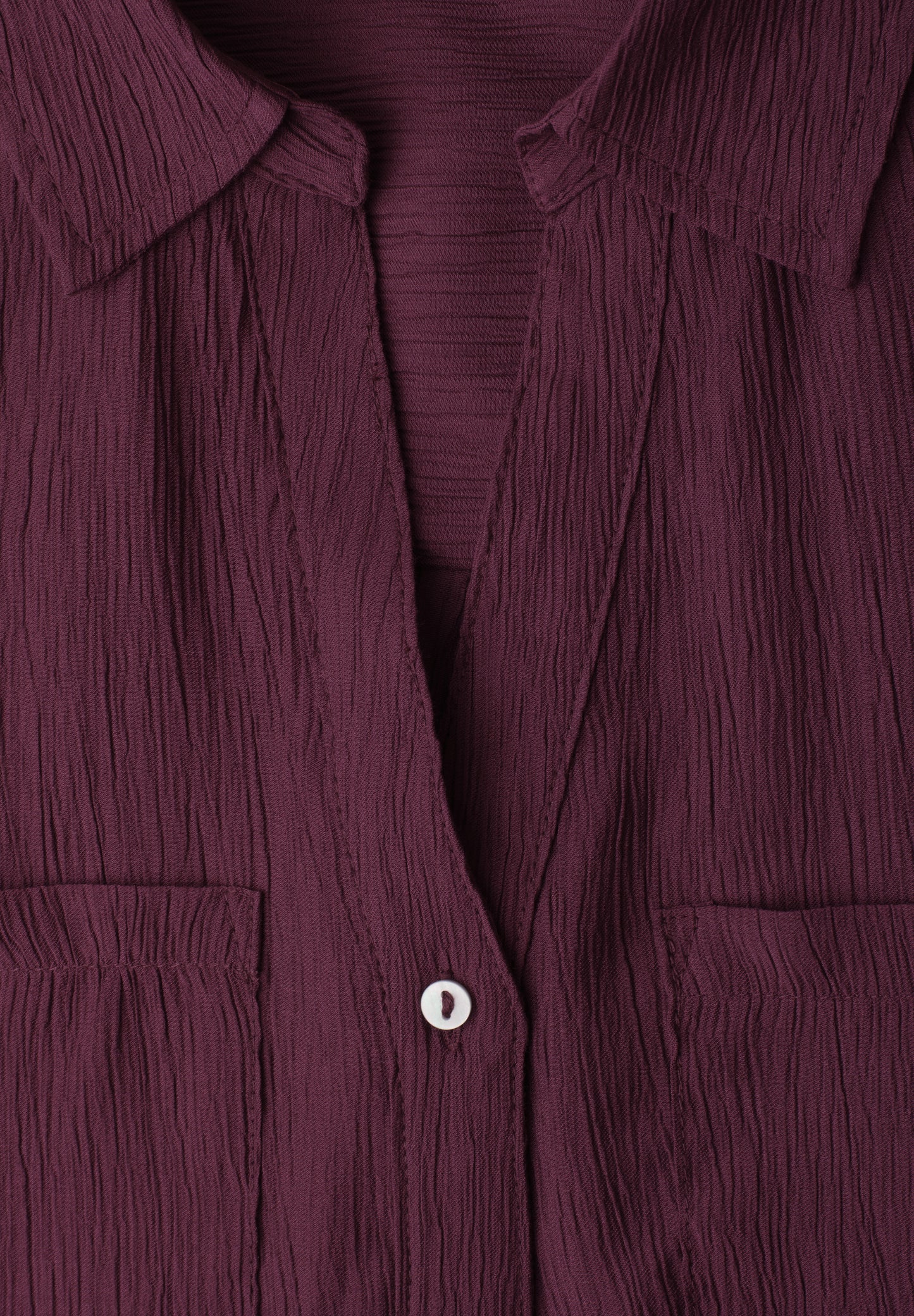 Street One - Kurzarm Hemdbluse mit Turn-Up-Details - Farbe: rustic rouge