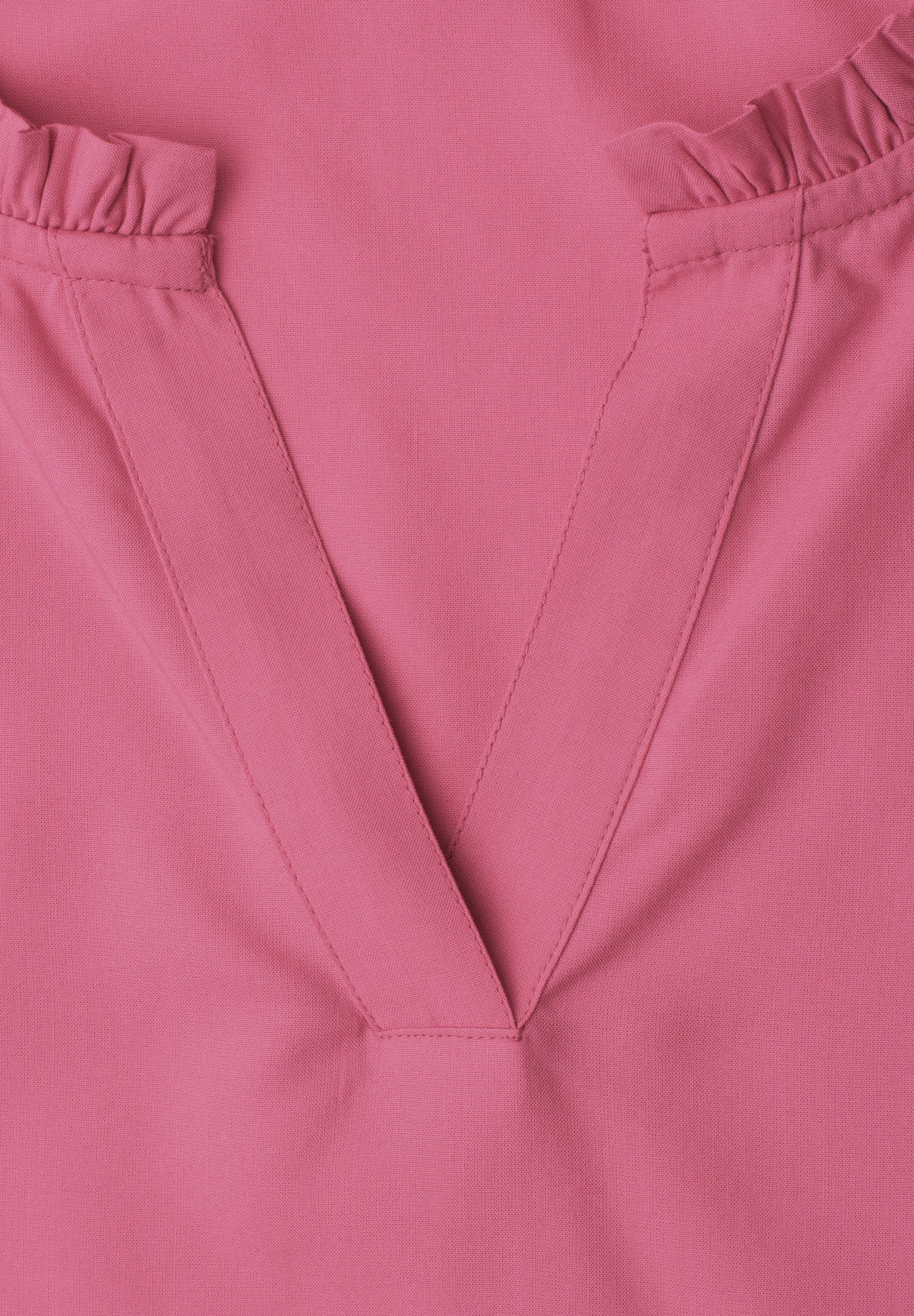 Street One - Blusenshirt mit Split Neck und Volant-Ãrmeln - Farbe: blush berry