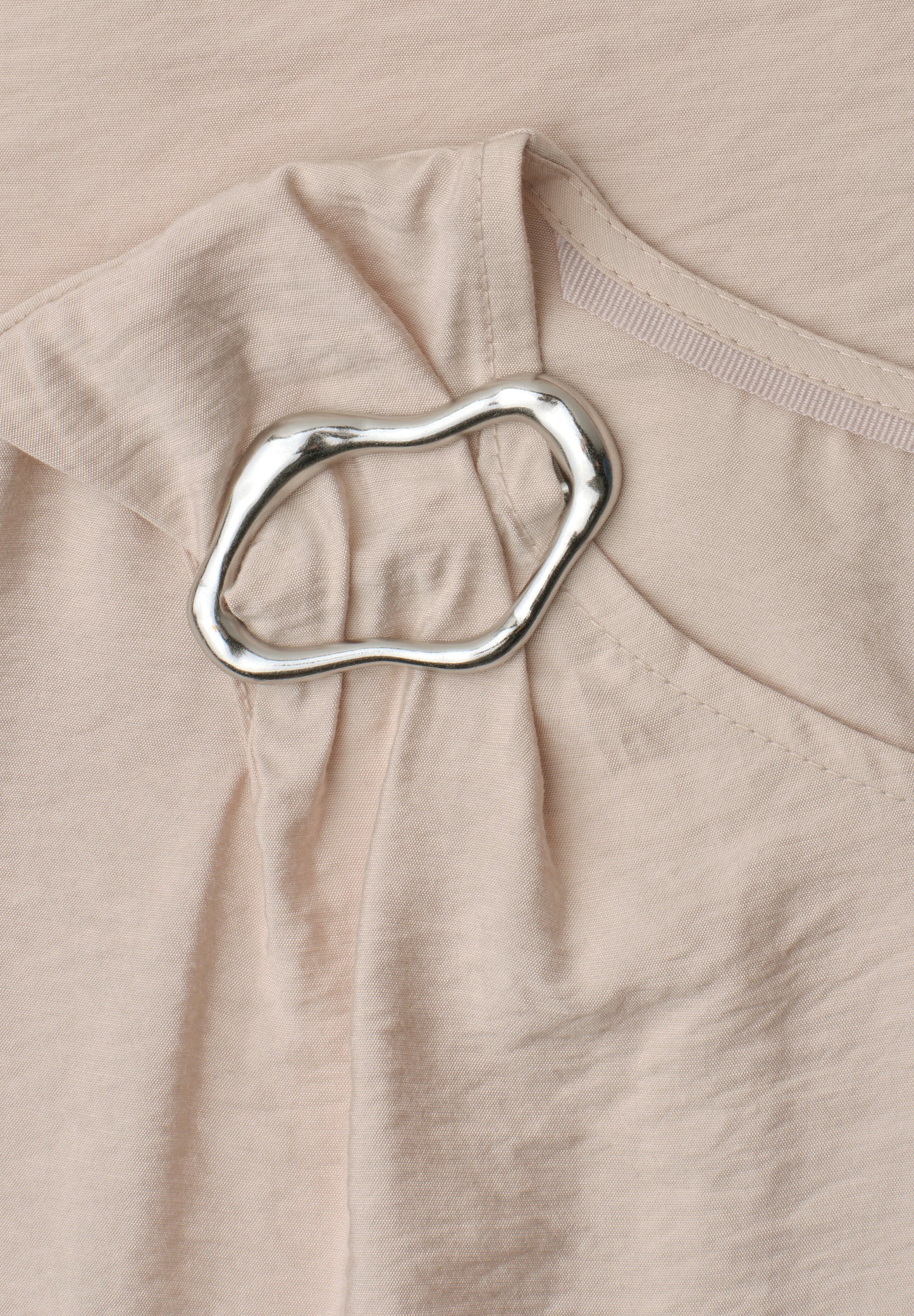 Street One - Blusenshirt mit Rundhals und Schnallendetail - Farbe: clay sand