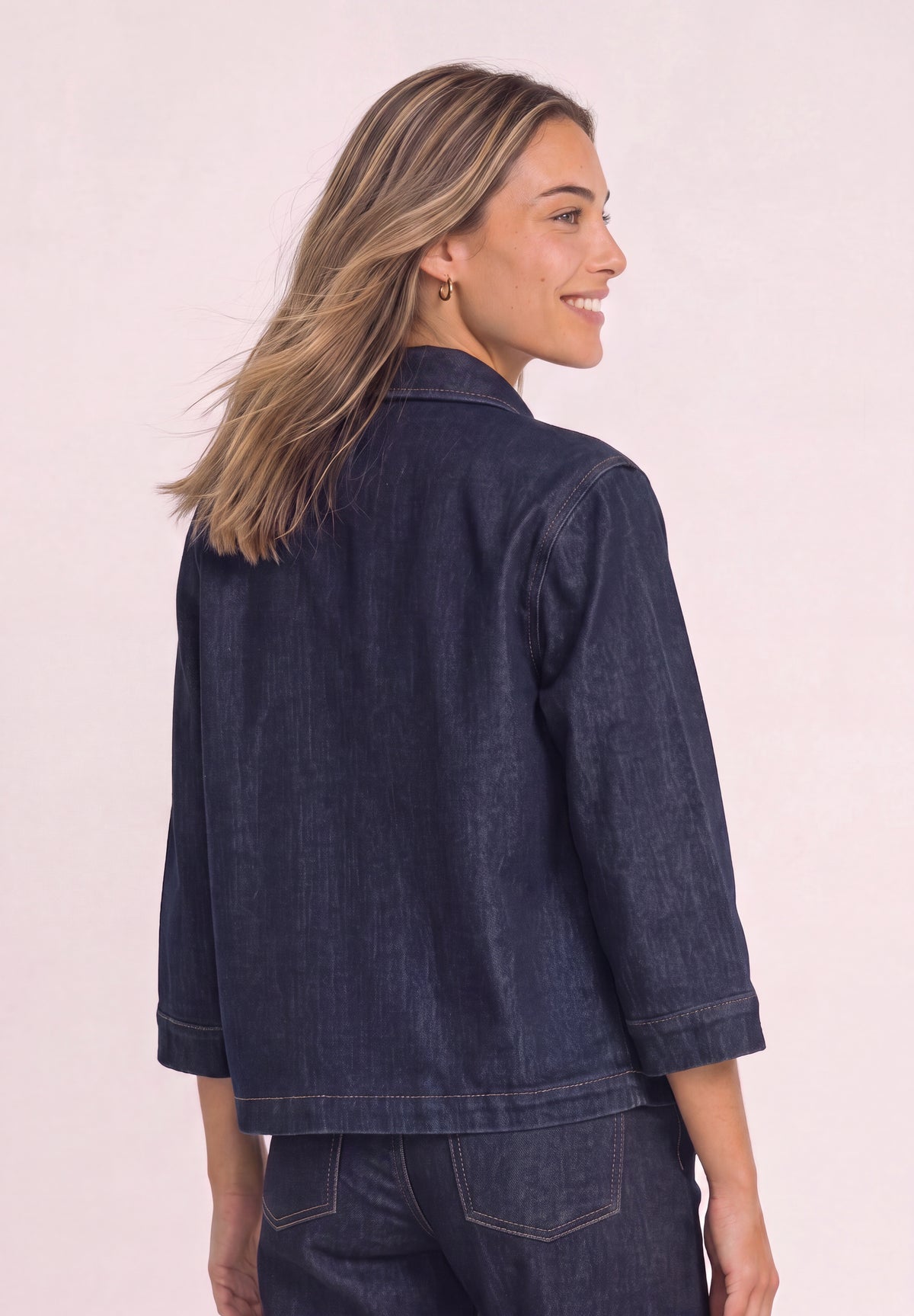 Street One - 3/4-Arm Hemdbluse mit Knopfleiste - Farbe: Rinse Soft Washed