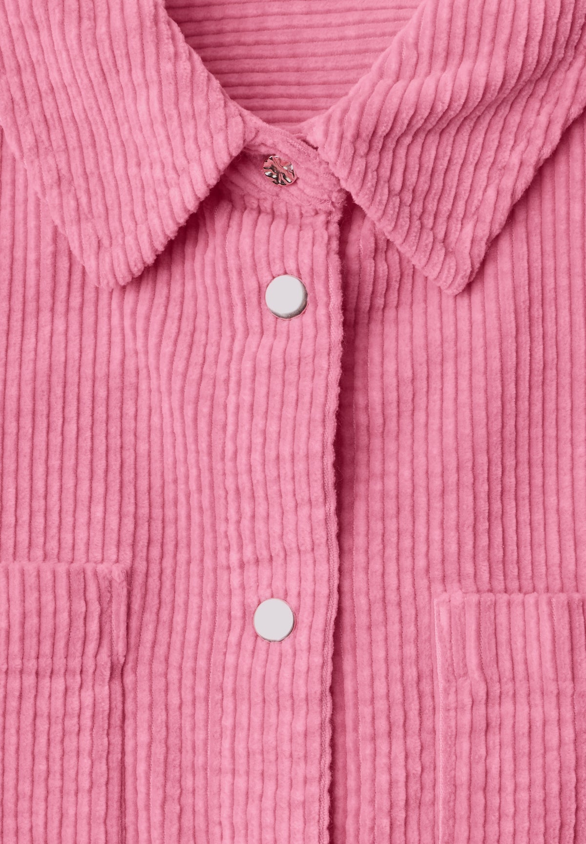 Street One - Cord-Hemdbluse mit Brusttaschen - Farbe: warm blush