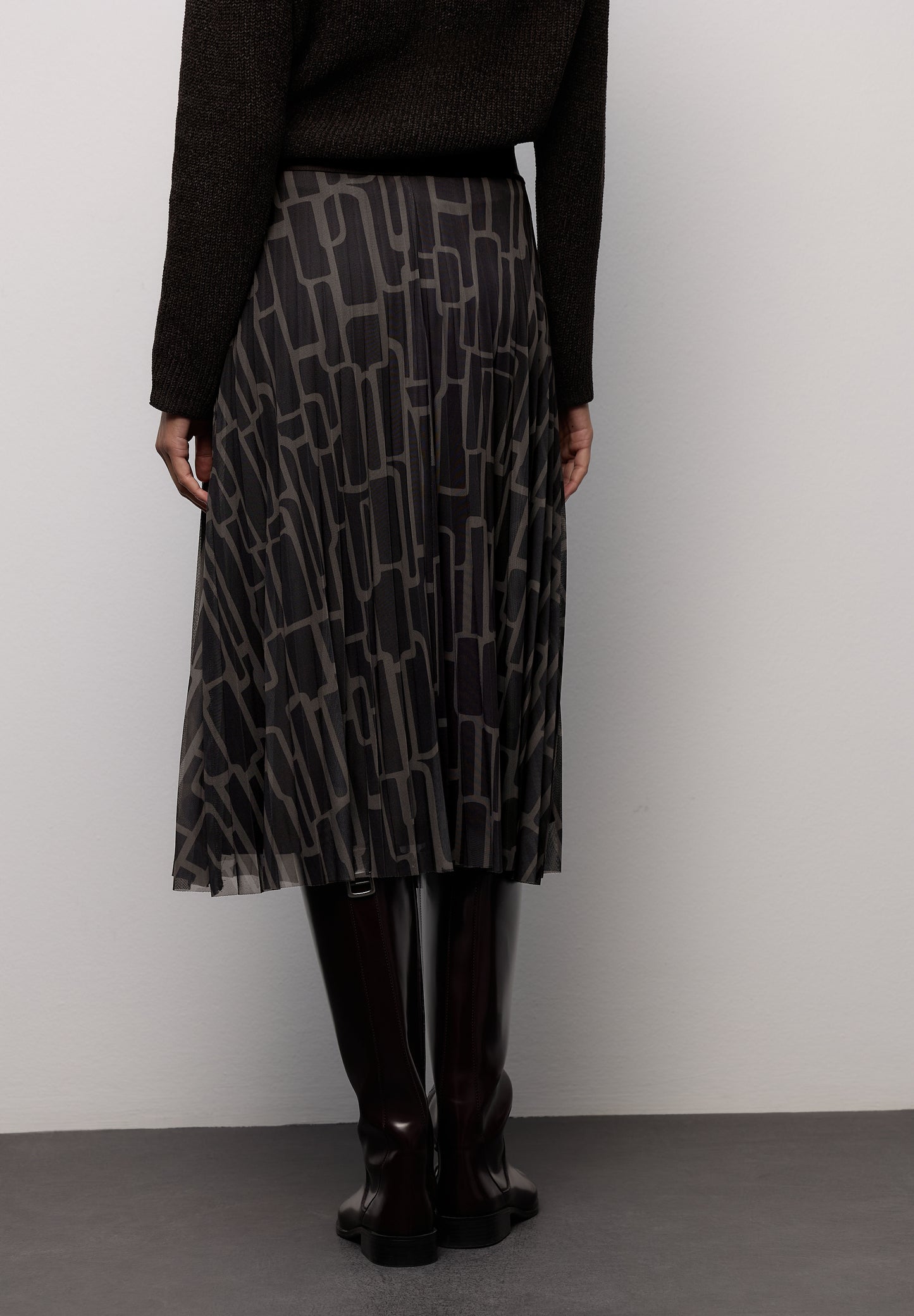 Street One - Rock mit Print - Farbe: darkest brown