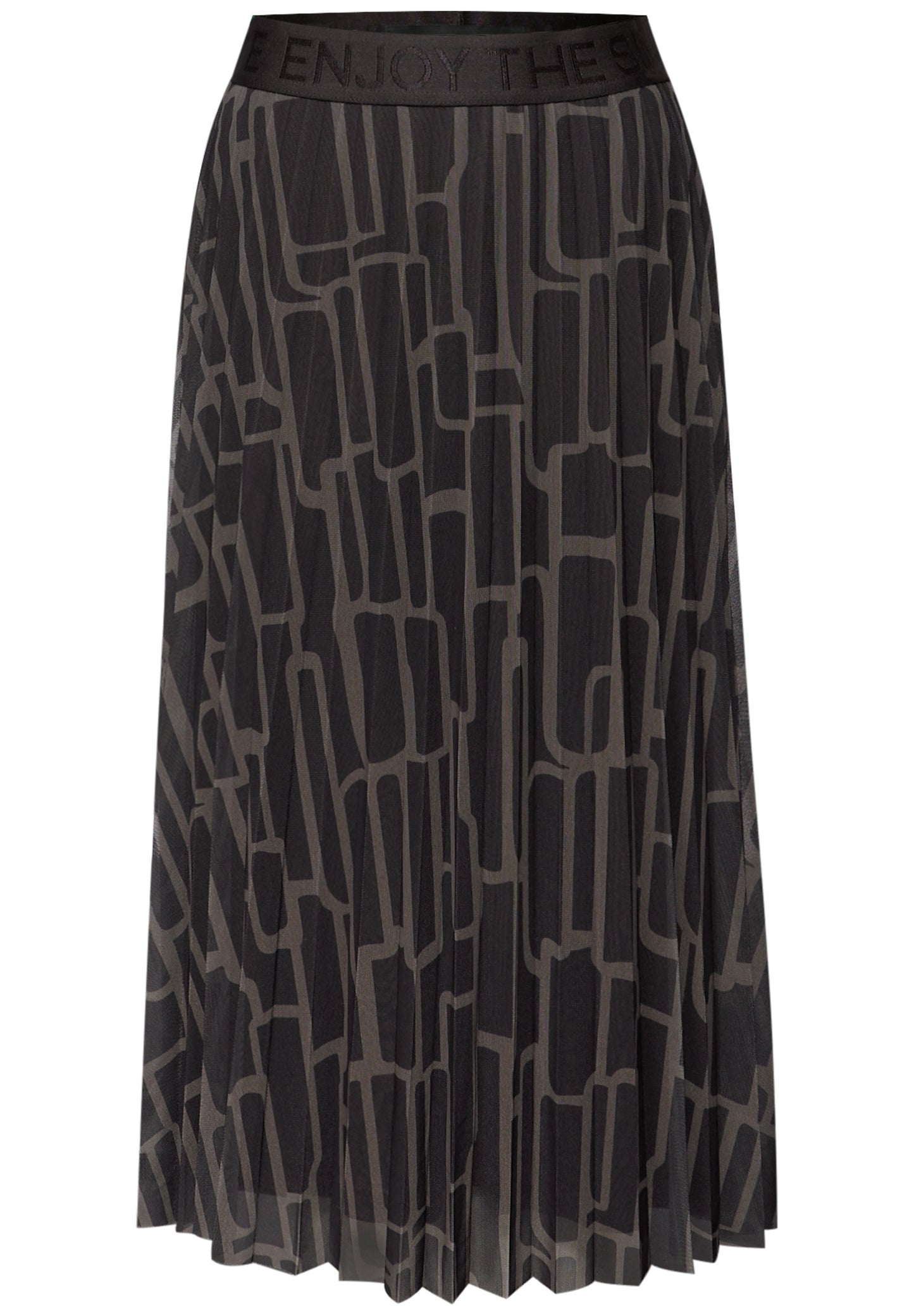 Street One - Rock mit Print - Farbe: darkest brown