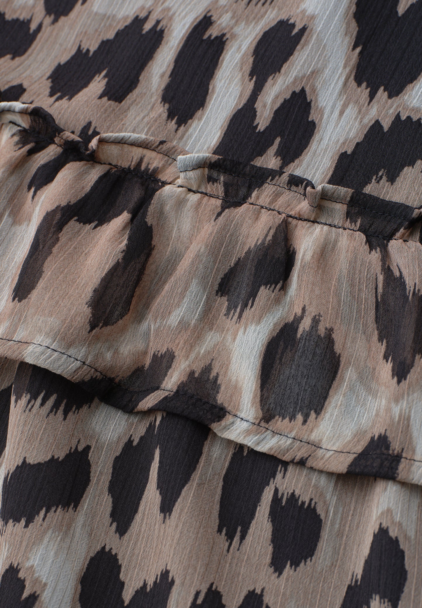 Street One - Knielanger Rock aus Chiffon mit Print - Farbe: timeless beige