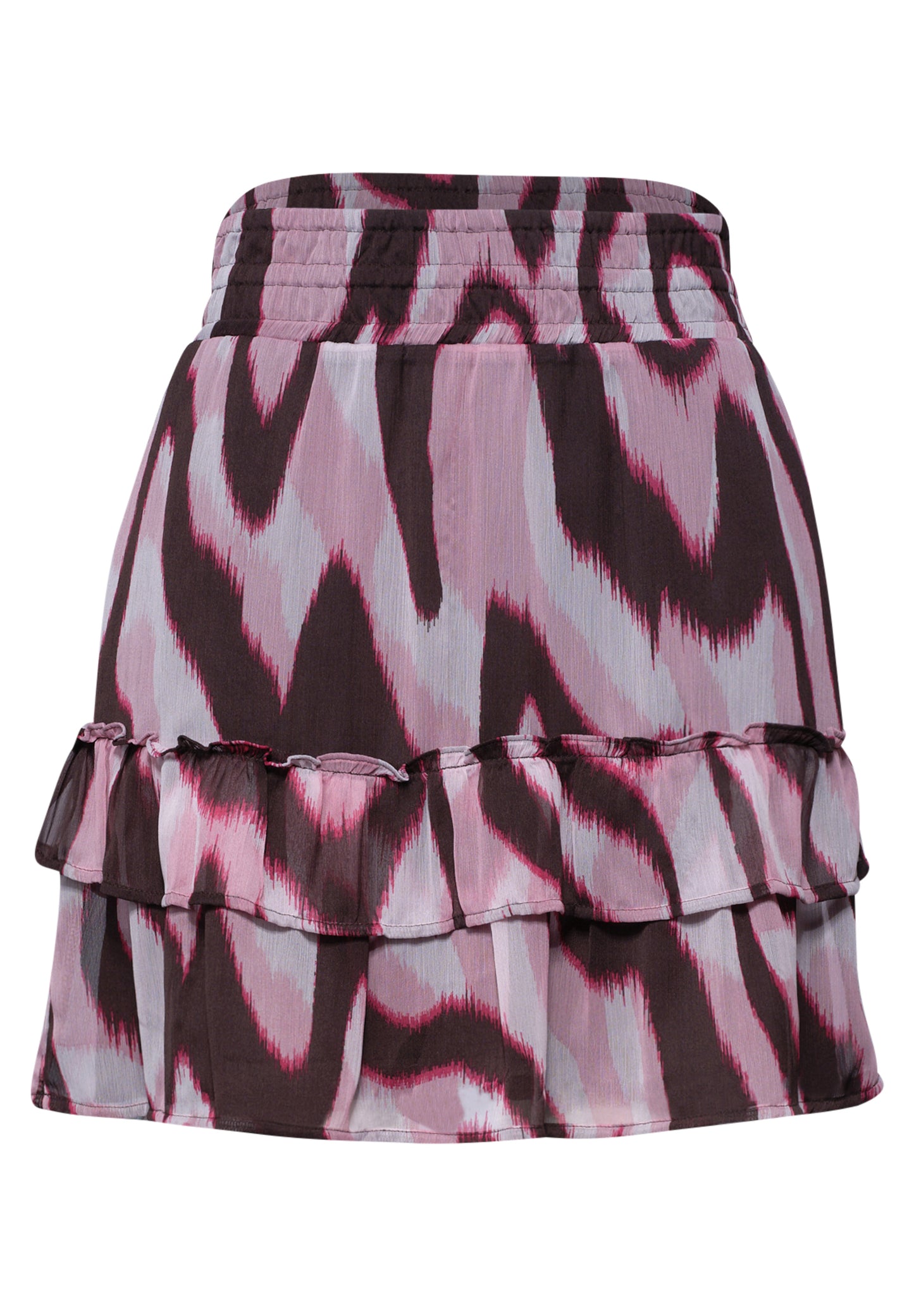 Street One - Knielanger Rock aus Chiffon mit Print - Farbe: clouded blush