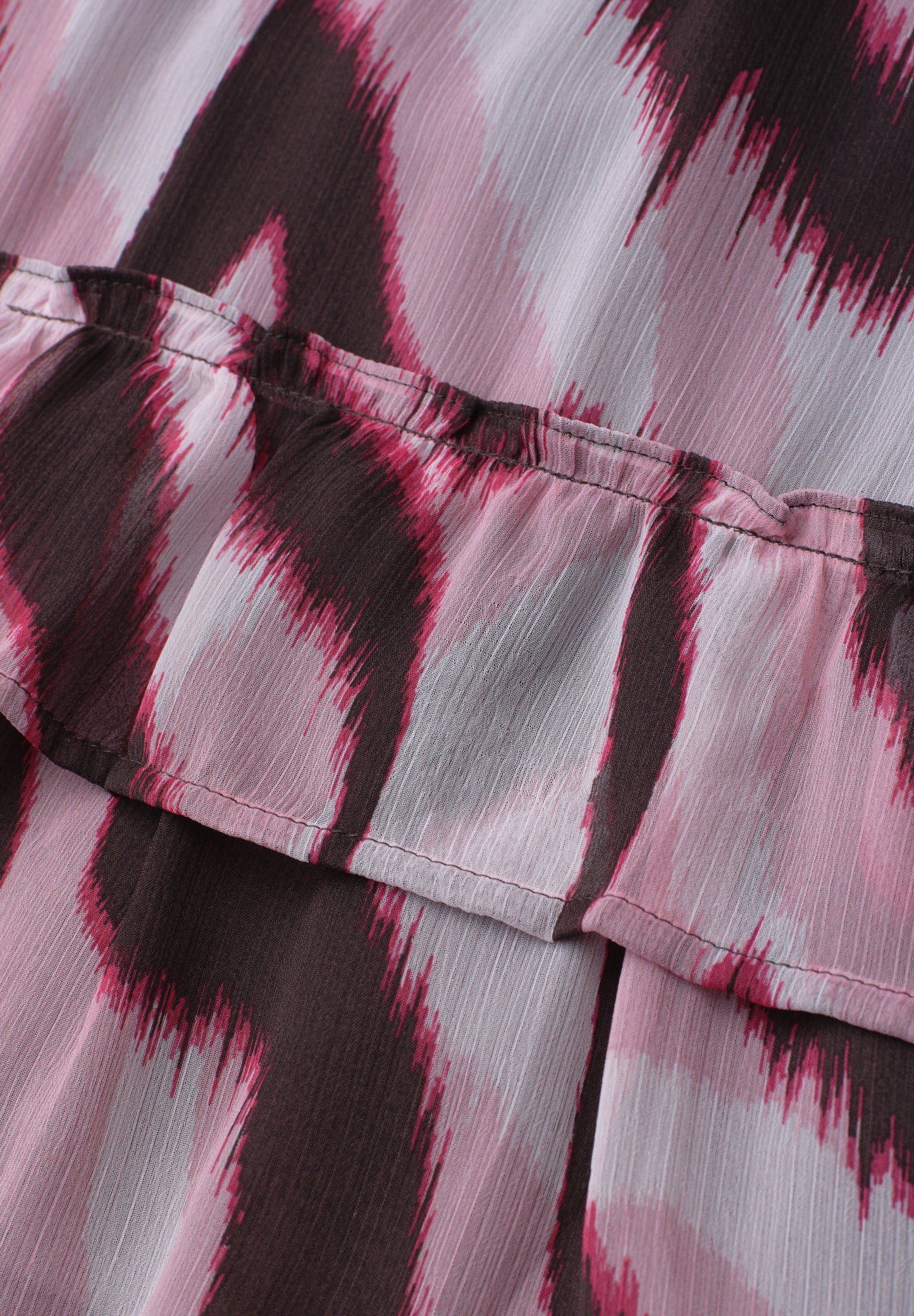 Street One - Knielanger Rock aus Chiffon mit Print - Farbe: clouded blush
