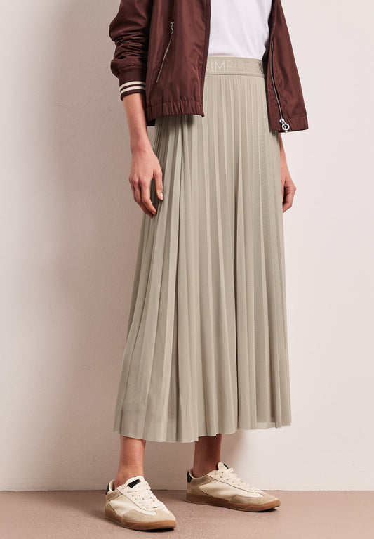 Street One - Midi-Rock aus Mesh - Farbe: timeless beige